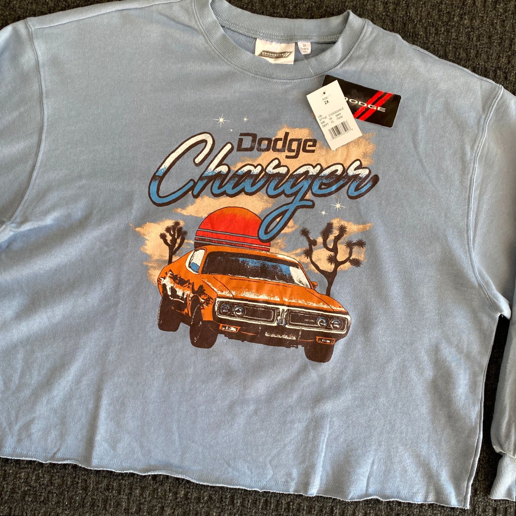 Vintage VINTAGE Dodge Sweatshirt Women’s Blue 2X 2X Long Sleeve Crew Neck Pullover Classic 60s Cars Dodge Womens Sweatshirt Size XXL / US 16-18 / IT 52-54 - 2 Thumbnail