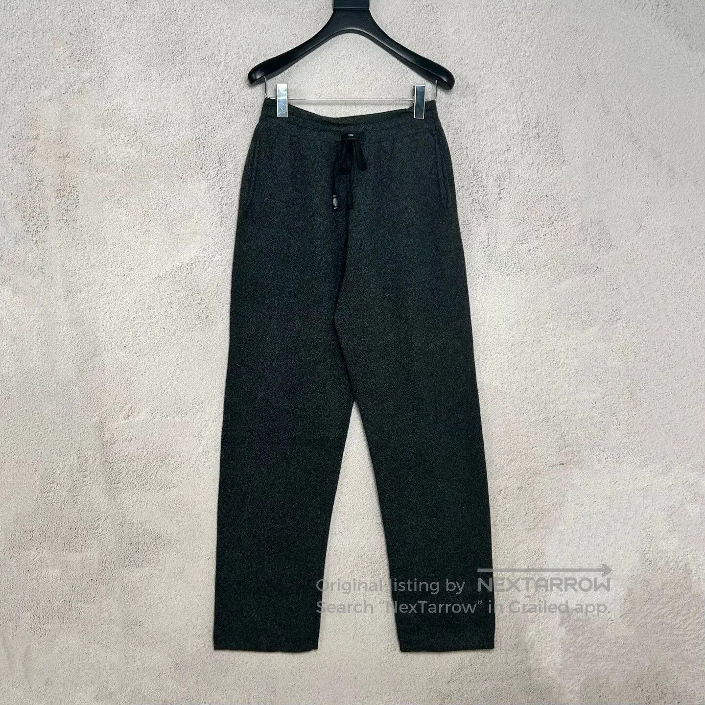 Fendi FENDI Old Money Wind Gray Wool Knit Casual Pants Size US 28 / EU 44 - 1 Thumbnail