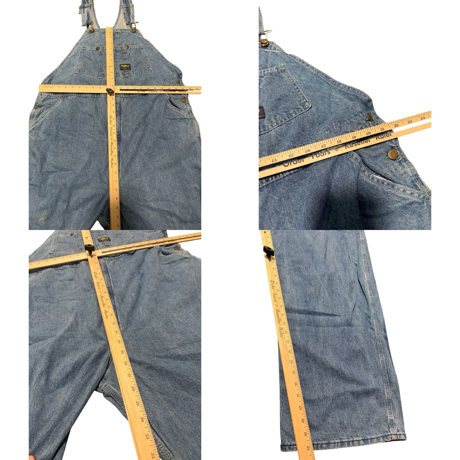 Vintage VTG OshKosh Bib Overalls 44x32 Blue Carpenter Made in USA Vestbak Workwear Denim OshKosh B'gosh Men Big & Tall Regular USA Workwear 44 32 Blue Size US 44 / EU 60 - 9 Thumbnail