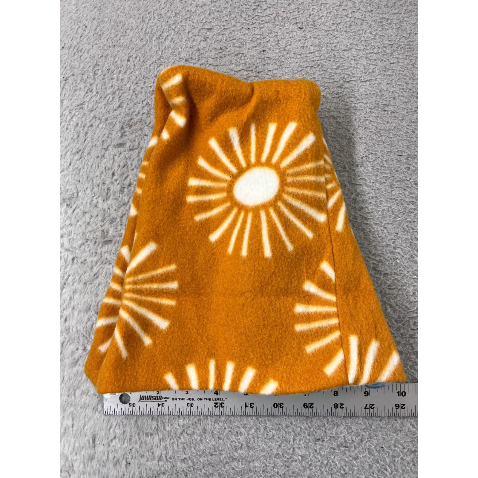 Vintage Sun Waves Beanie Adult One Size Yellow Blue Fleece Polyester Reversible Unbranded Ski Size US M / EU 48-50 / 2 - 2 Thumbnail