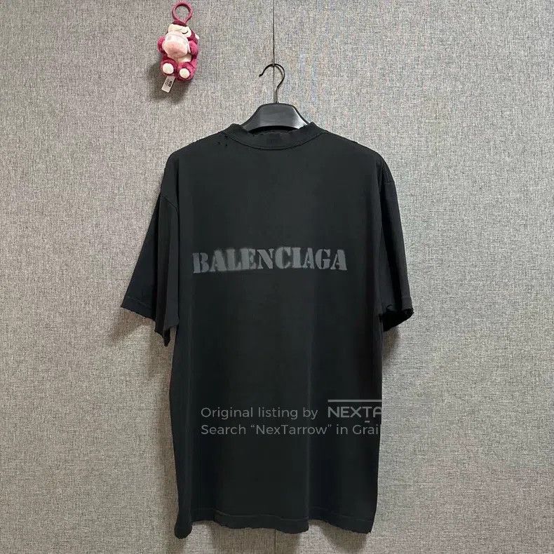 Balenciaga Balenciaga Black Blurred Lettering Size S Size US S / EU 44-46 / 1 - 2 Thumbnail