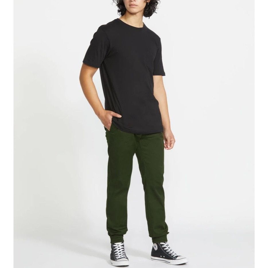 Volcom Volcom Mens L Fricken Slim Joggers Gray Green Drawstring Wai Size US 28 / EU 44 - 1 Thumbnail