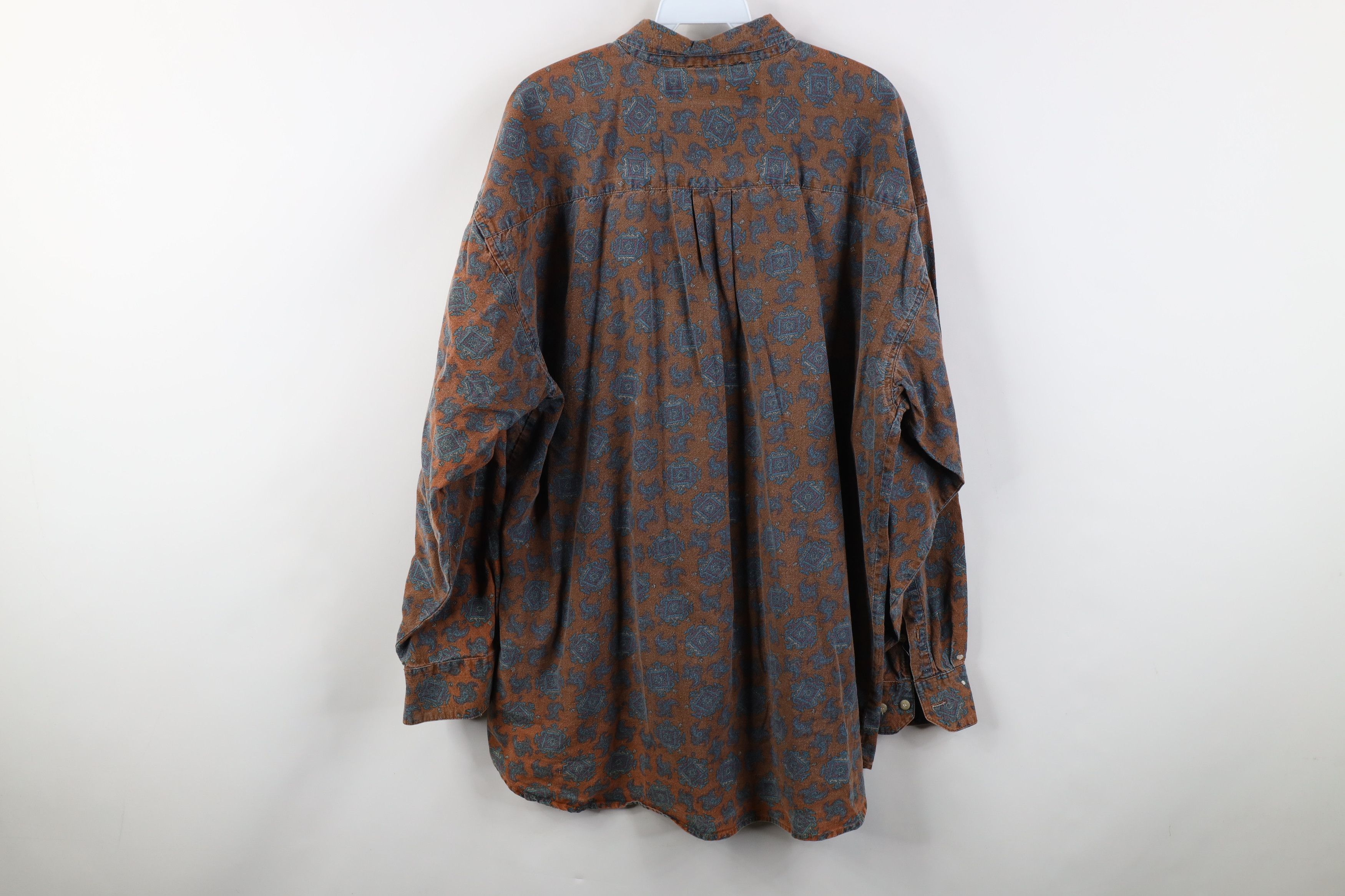 Vintage Vintage 90s Streetwear Geometric Baggy Fit Button Down Shirt Size US XL / EU 56 / 4 - 10 Thumbnail