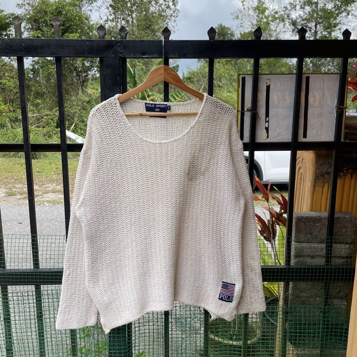 Polo Ralph Lauren 🔥Vintage Polo Sport Ralph Lauren Crop Tops Boxy Knitwear Size S / US 4 / IT 40 - 1 Thumbnail