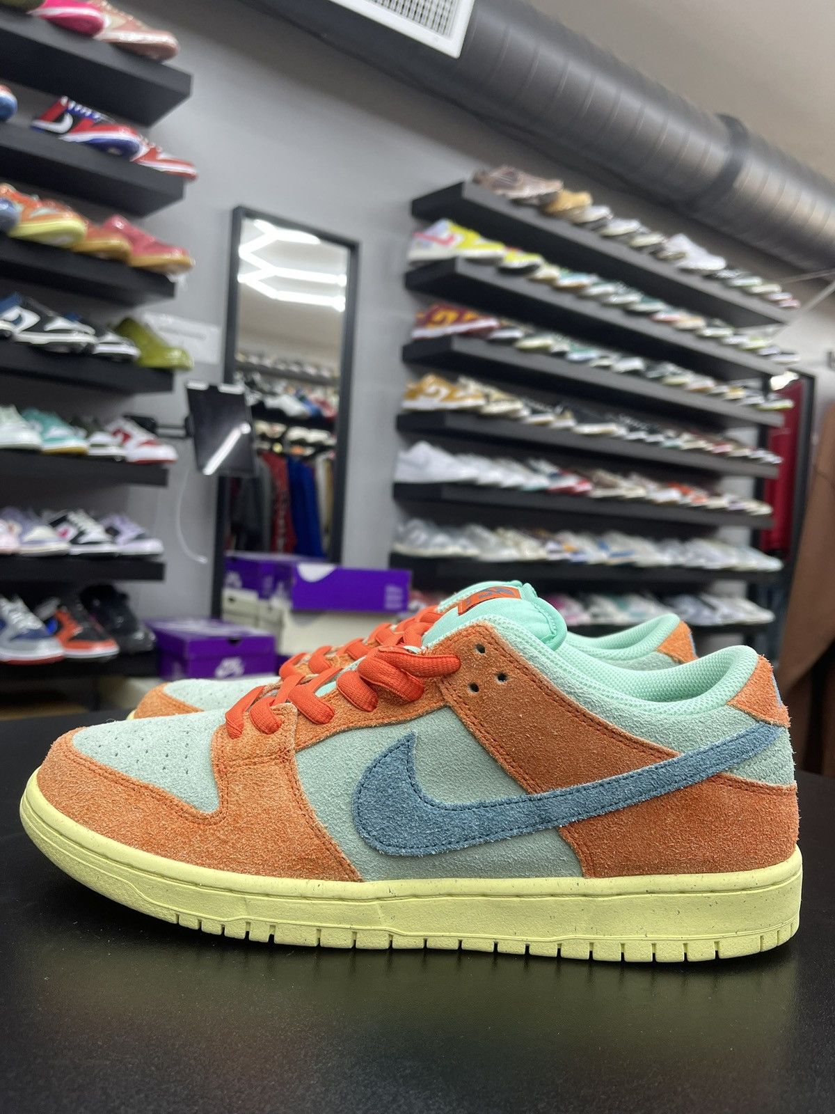 Nike Size 11 - Nike Dunk Low SB Orange Emerald Rise Size US 11 / EU 44 - 1 Thumbnail