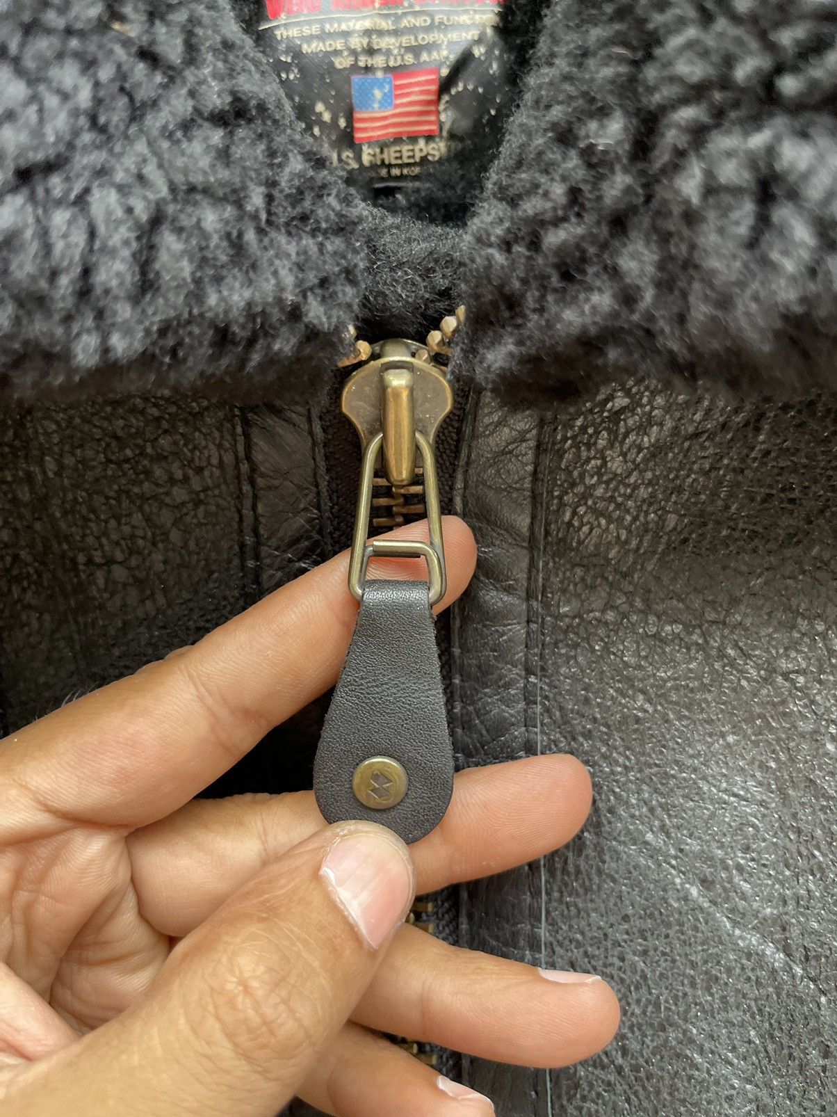 Vintage 🔥RARE🔥 B3 WIND ARMOUR 23M5658 SHEEPSKIN LEATHER JACKET Size US L / EU 52-54 / 3 - 8 Thumbnail