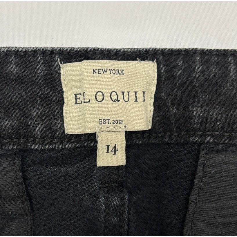 Other Size 14 | ELOQUII Women’s Wide Leg Black Denim Trouser Jeans Size 36" / US 14 / IT 50 - 9 Thumbnail