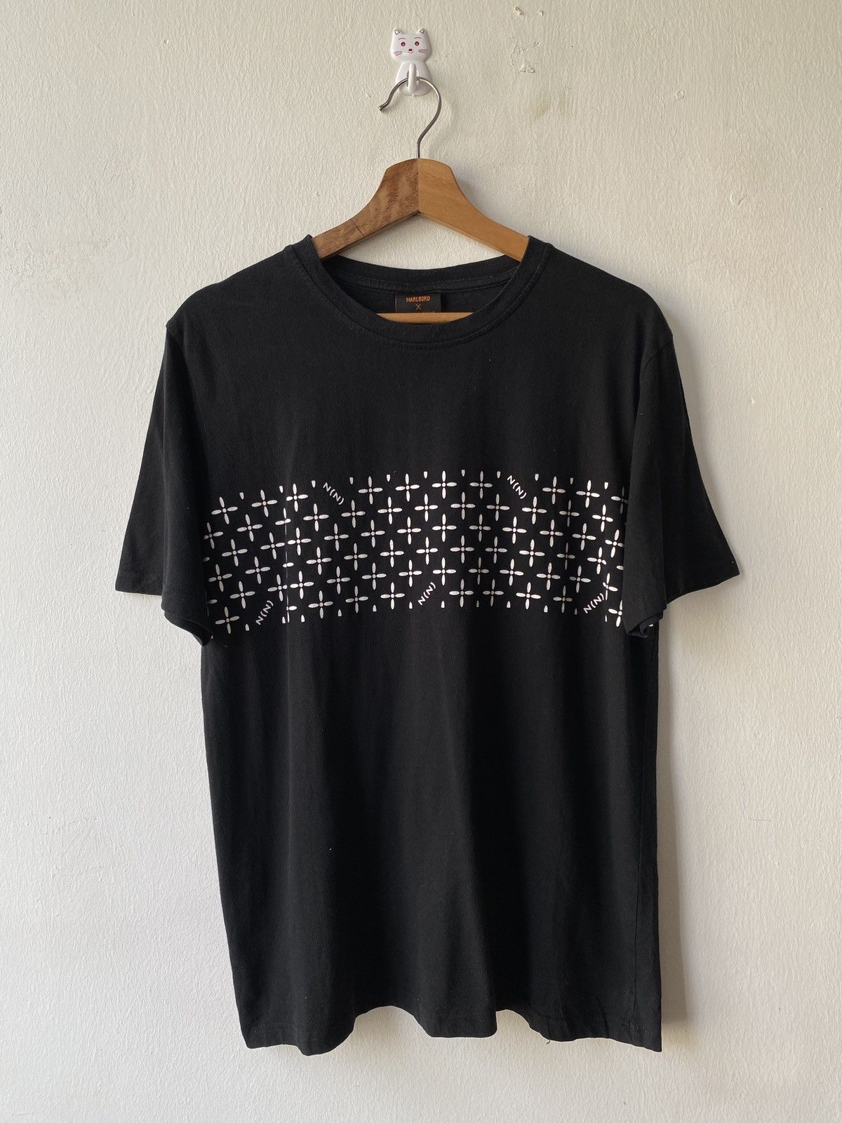 Japanese Brand × Marlboro × Number (N)ine 2000s - Number (N)ine x Marlboro Black T Shirt Size US M / EU 48-50 / 2 - 3 Thumbnail