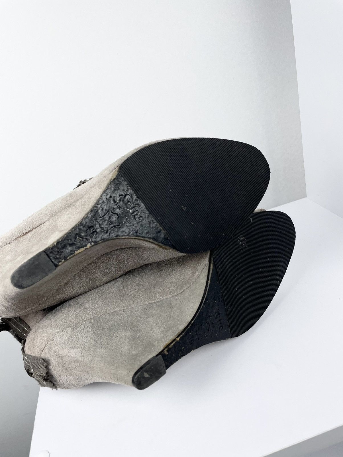 Acne Studios Acne Studious Open Toe Beige Leather Heel Bump Boots Size US 6.5 / IT 36.5 - 5 Thumbnail