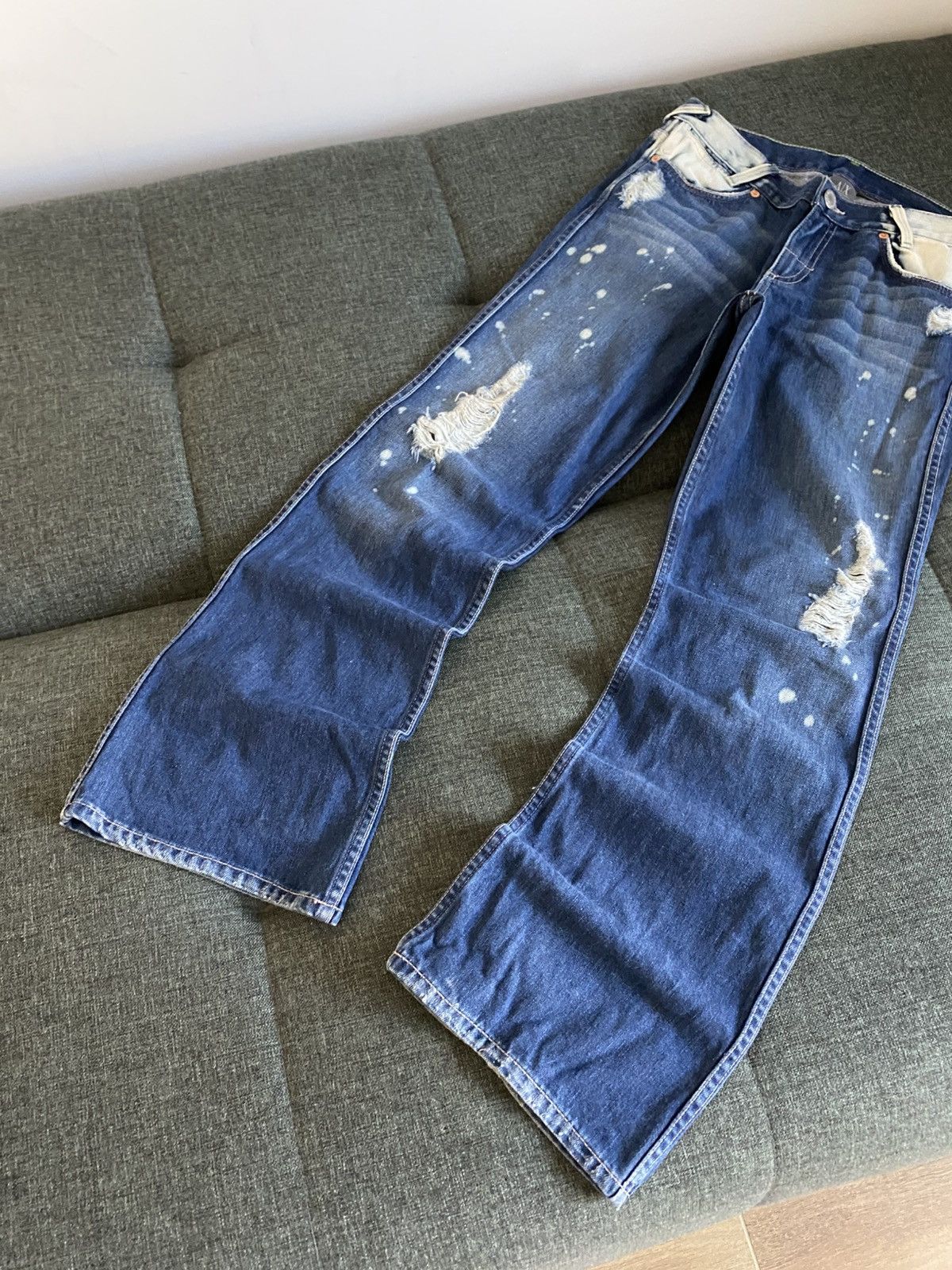 Armani Armani Vintage Flared Jeans Washed Faded Japanese Wide Y2K Size US 30 / EU 46 - 3 Thumbnail