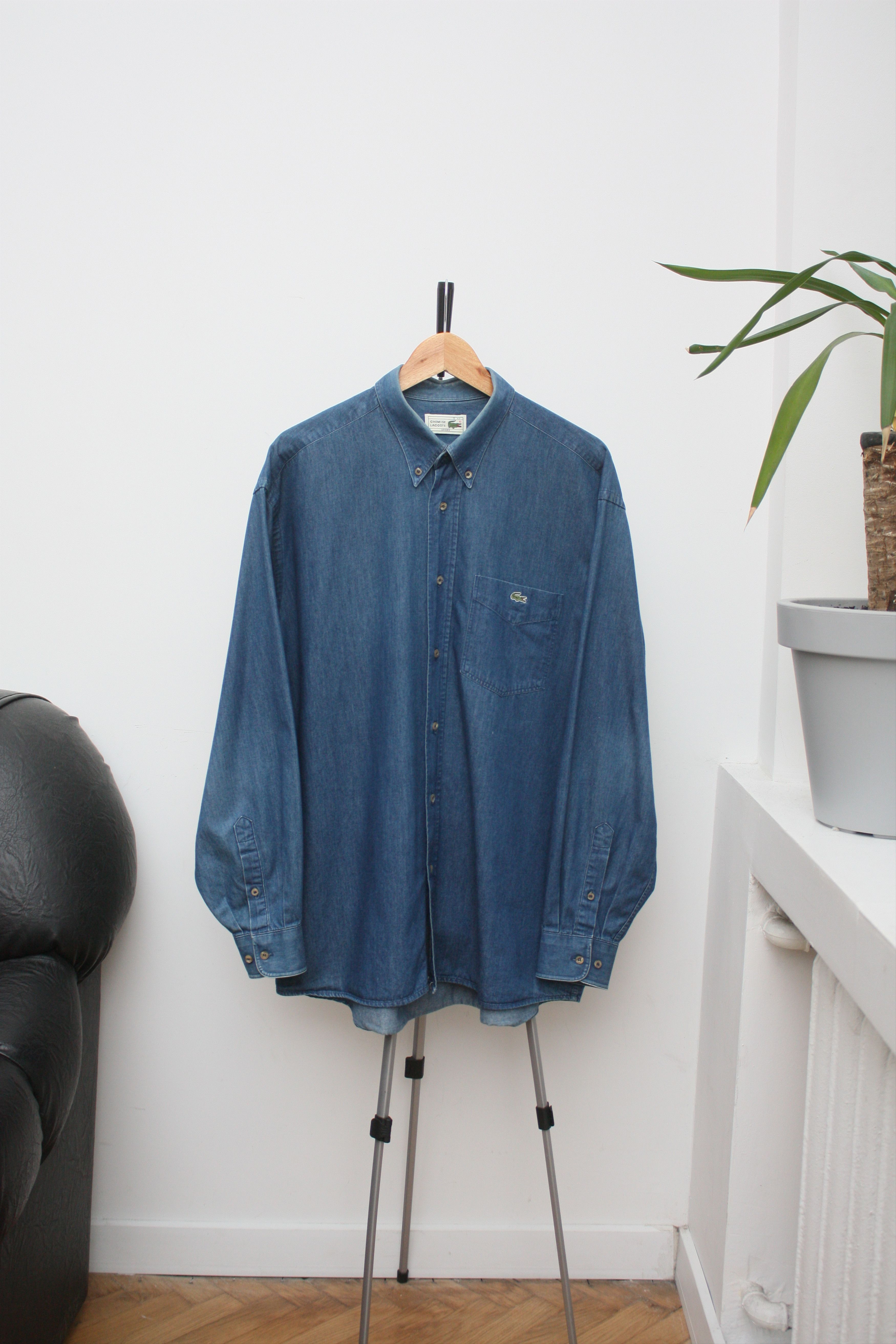 Lacoste Lacoste Vintage Denim Blue Shirt Men's 43 Size US XL / EU 56 / 4 - 2 Thumbnail