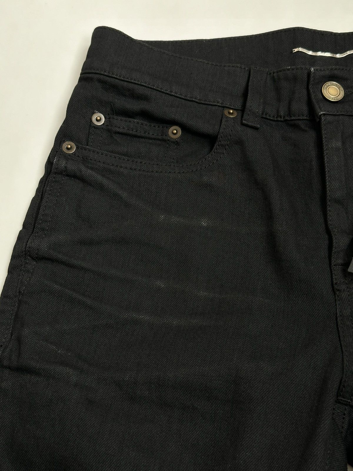 Saint Laurent Paris *NEW* SAINT LAURENT $860 SS20 Silver Coated Skinny Jeans D24 Size US 28 / EU 44 - 15 Thumbnail