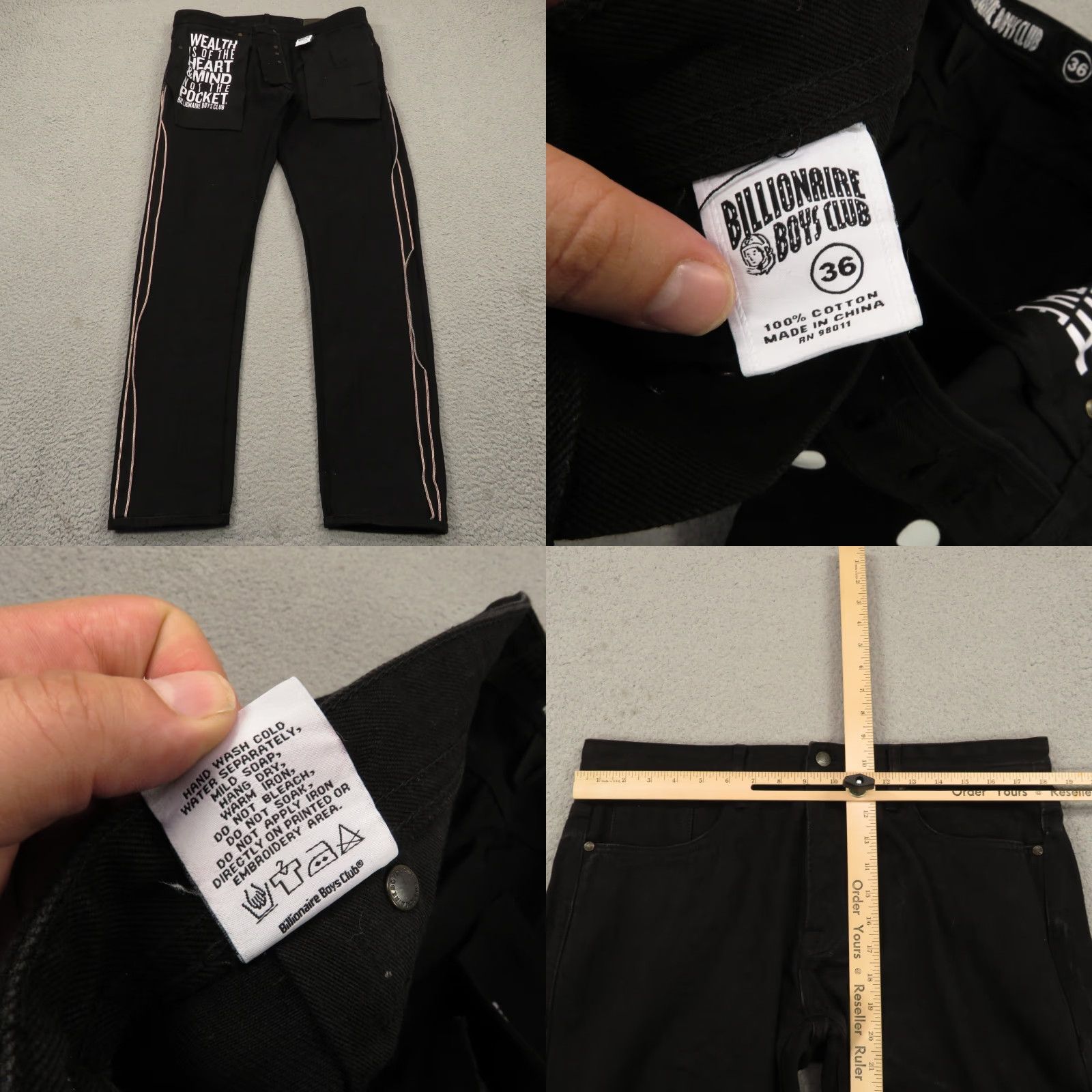 Billionaire Boys Club Billionaire Boys Club Jeans 36 Selvedge Streetwear Denim Astronaut BBC Ice Cream Mens Size US 36 / EU 52 - 9 Thumbnail
