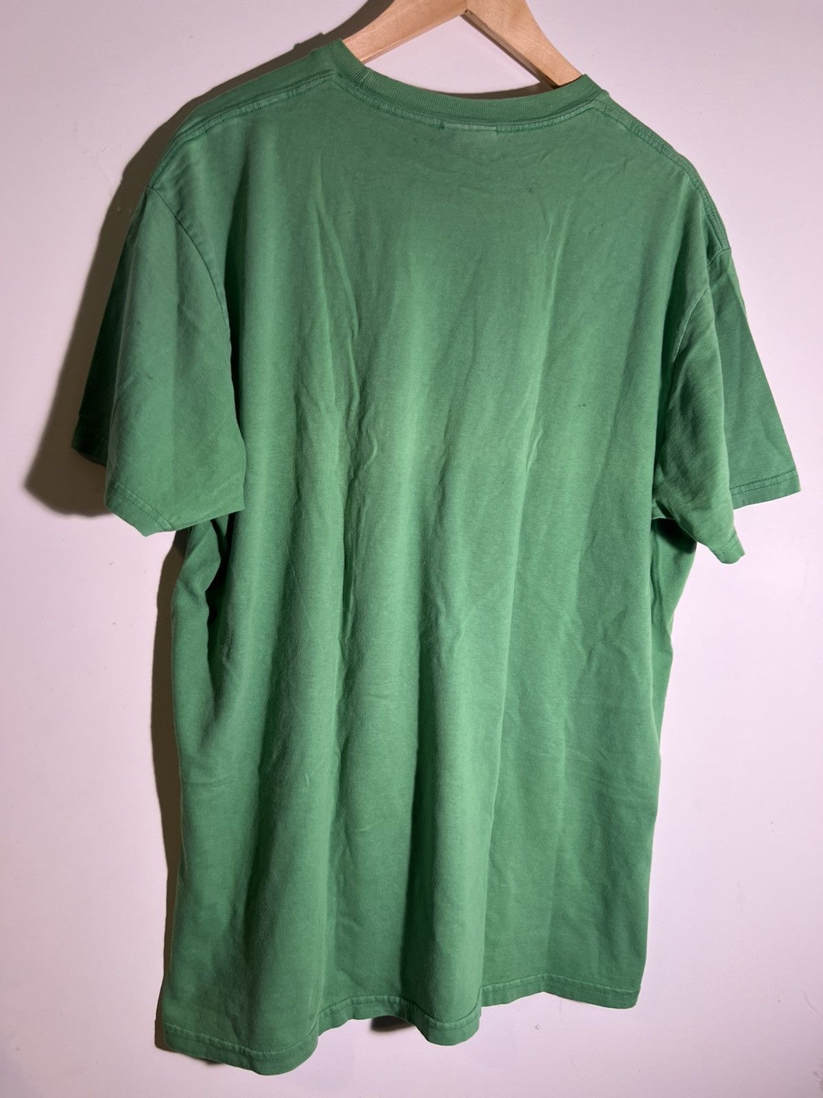 Nike Y2K 2000’s VTG Vintage Nike Green Plain Swoop Check T Shirt Size US XL / EU 56 / 4 - 2 Thumbnail