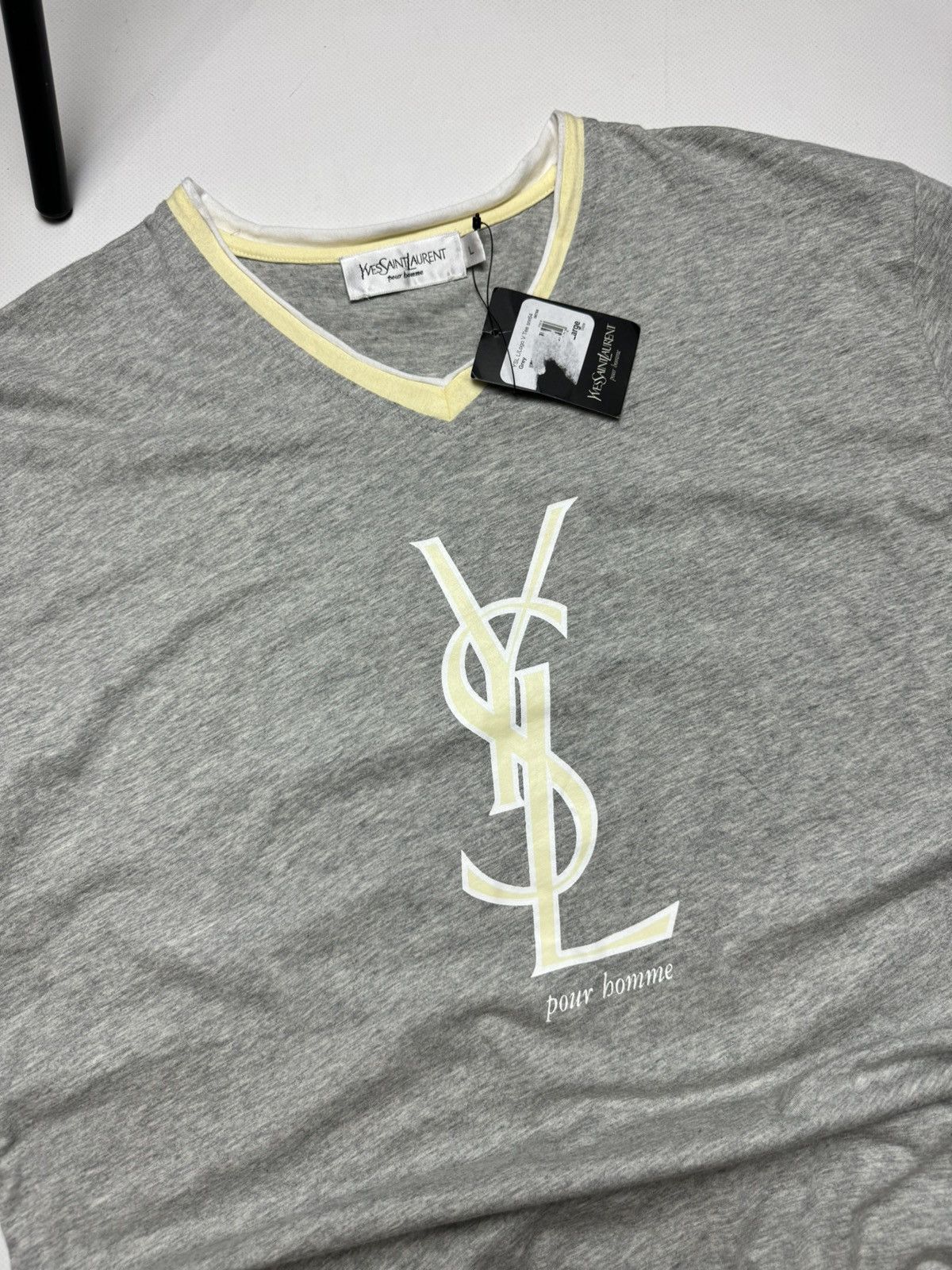 Vintage × Yves Saint Laurent Rare Vintage T-shirt Yves Saint Laurent new with tags Size US L / EU 52-54 / 3 - 3 Thumbnail