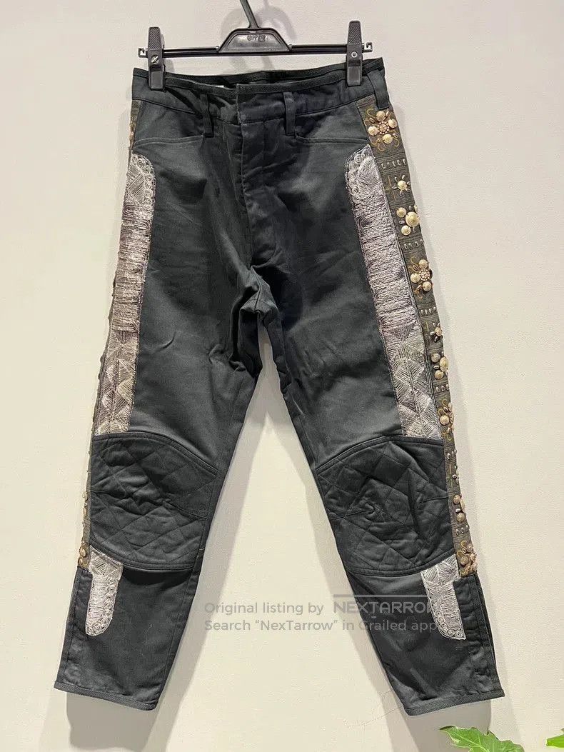 Dries Van Noten Dries Van Noten Embroidered Motorcycle Pants. Size US 34 / EU 50 - 1 Thumbnail