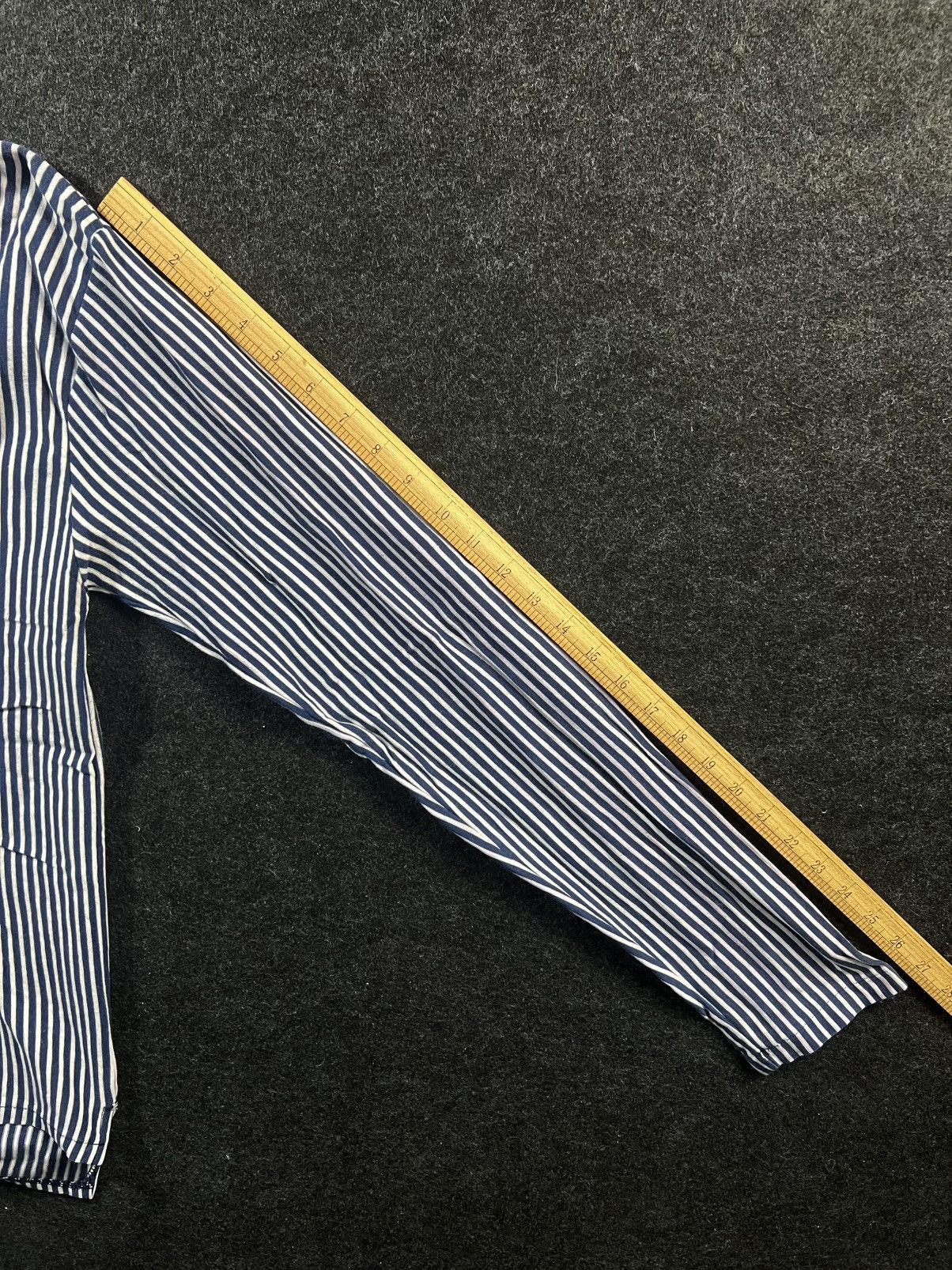 Vintage RARE 90‘s AgnesB Made In France Long Sleeve Pinstripe Collar Size US M / EU 48-50 / 2 - 7 Thumbnail