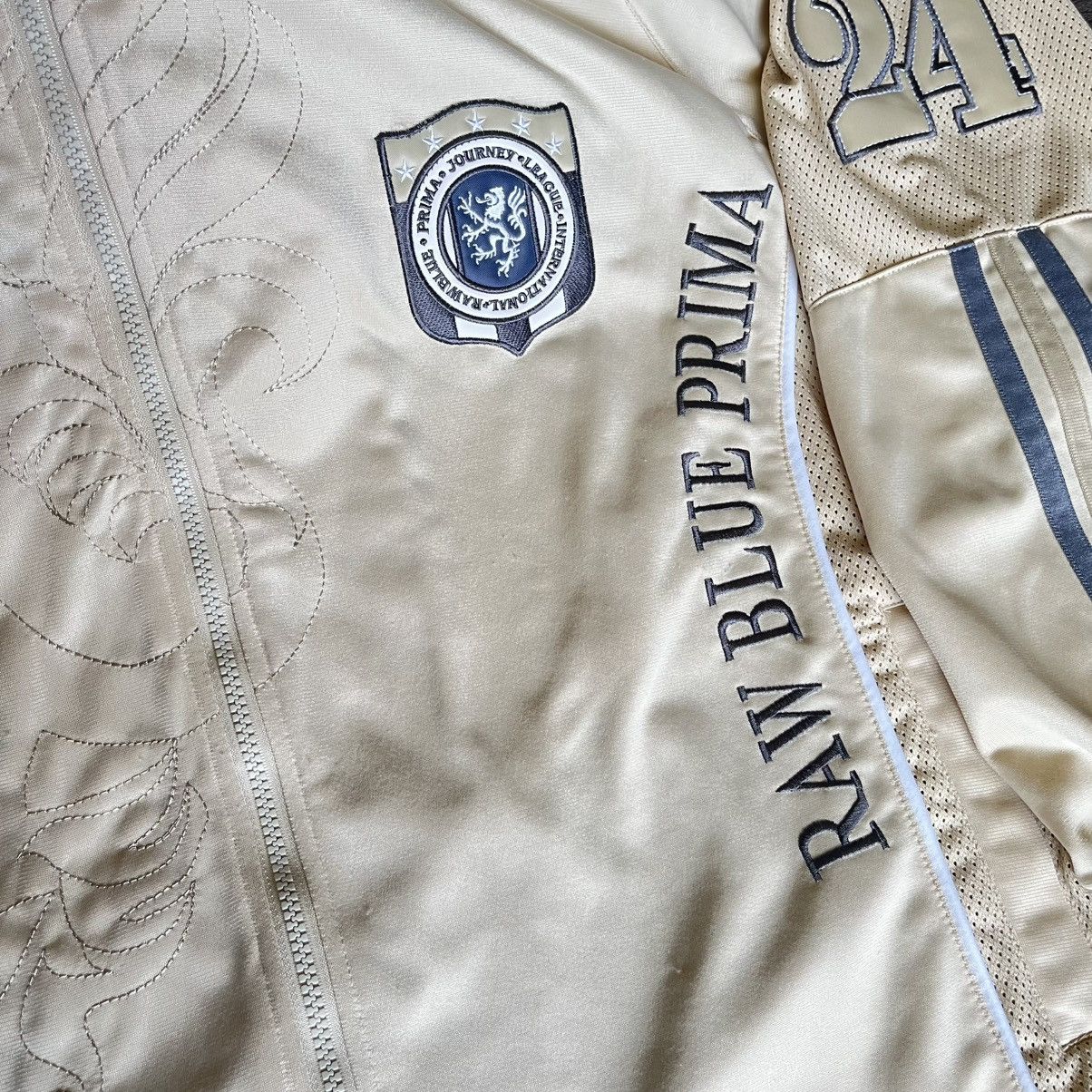 Vintage Vintage 2000s Raw Blue Prima Lion Stitch Zip Up Track Jacket Size US XL / EU 56 / 4 - 4 Thumbnail