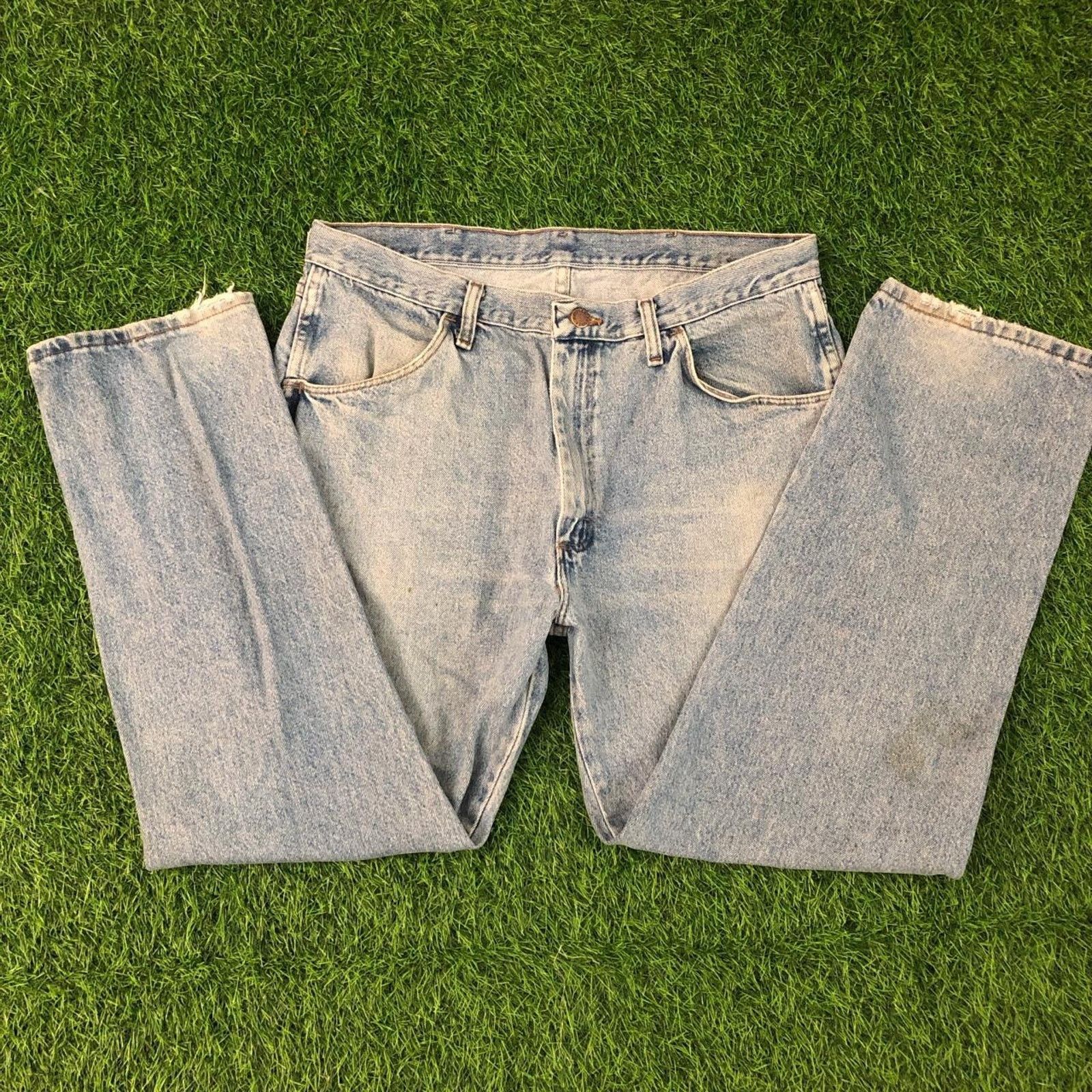 Other Men’s Distressed Rustler Denim Jeans Size: 36x29 Size US 36 / EU 52 - 1 Thumbnail