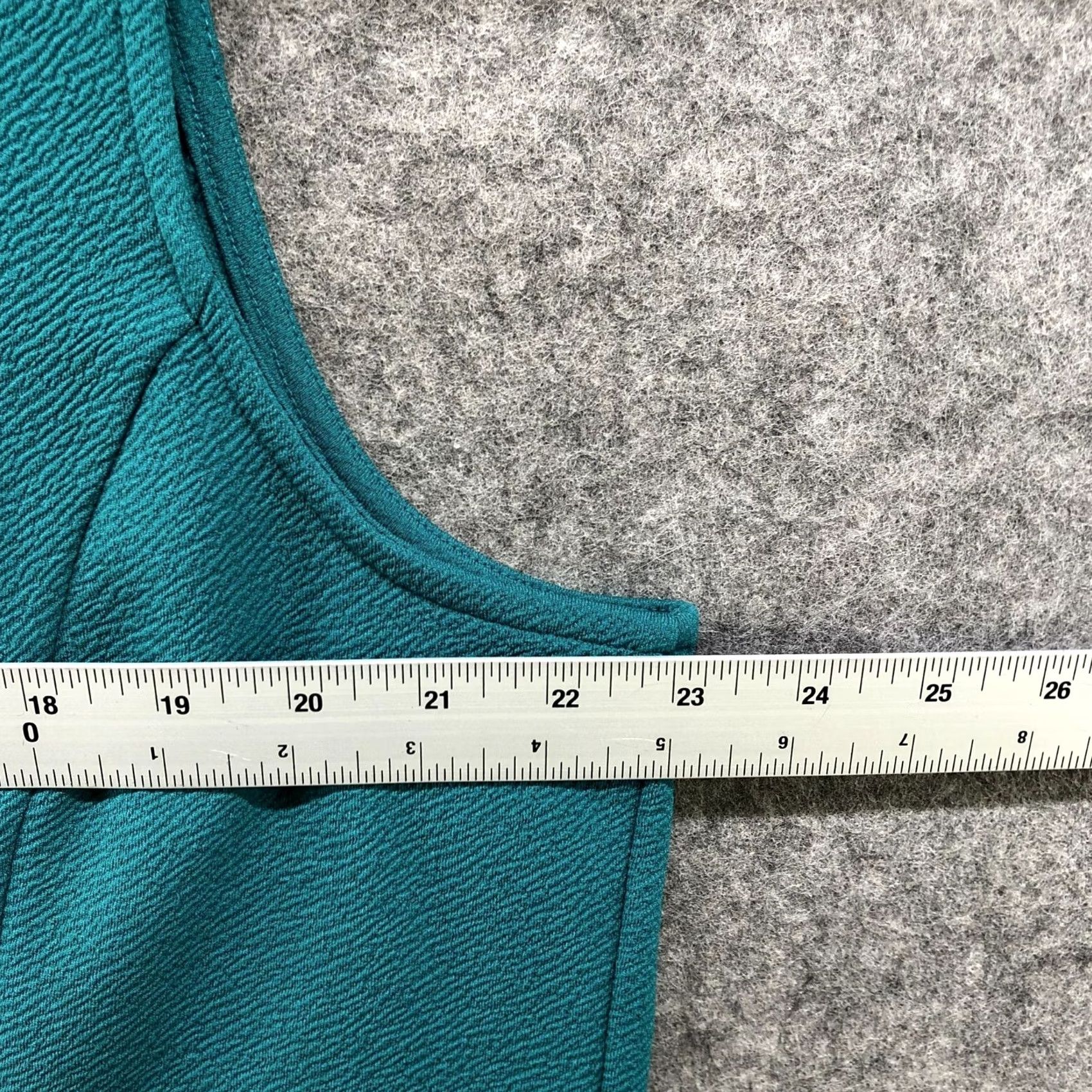 Vintage Lane Bryant Blouse Womens 24 Teal Sleeveless V-Neck Knit Polyester Size 4XL / US 24-26 - 8 Thumbnail