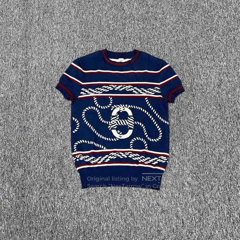 Hermes Hermes Pig Nose Cashmere Silk Short Sleeve Knit Top Size XXS / US 00 / IT 34 - 1 Thumbnail