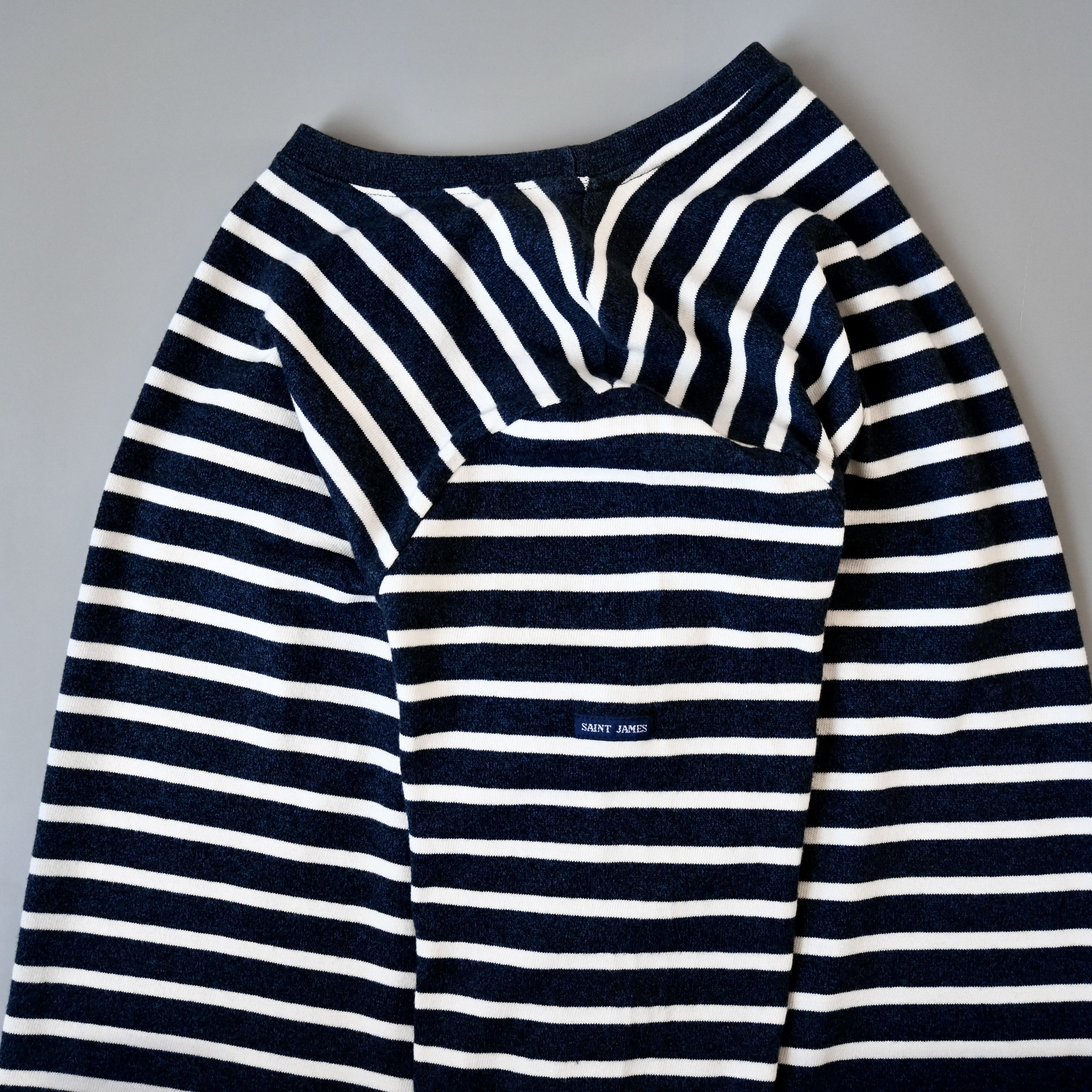 Saint James SAINT JAMES 50/50 cotton linen ringer neck striped t-shirt Size US L / EU 52-54 / 3 - 8 Thumbnail