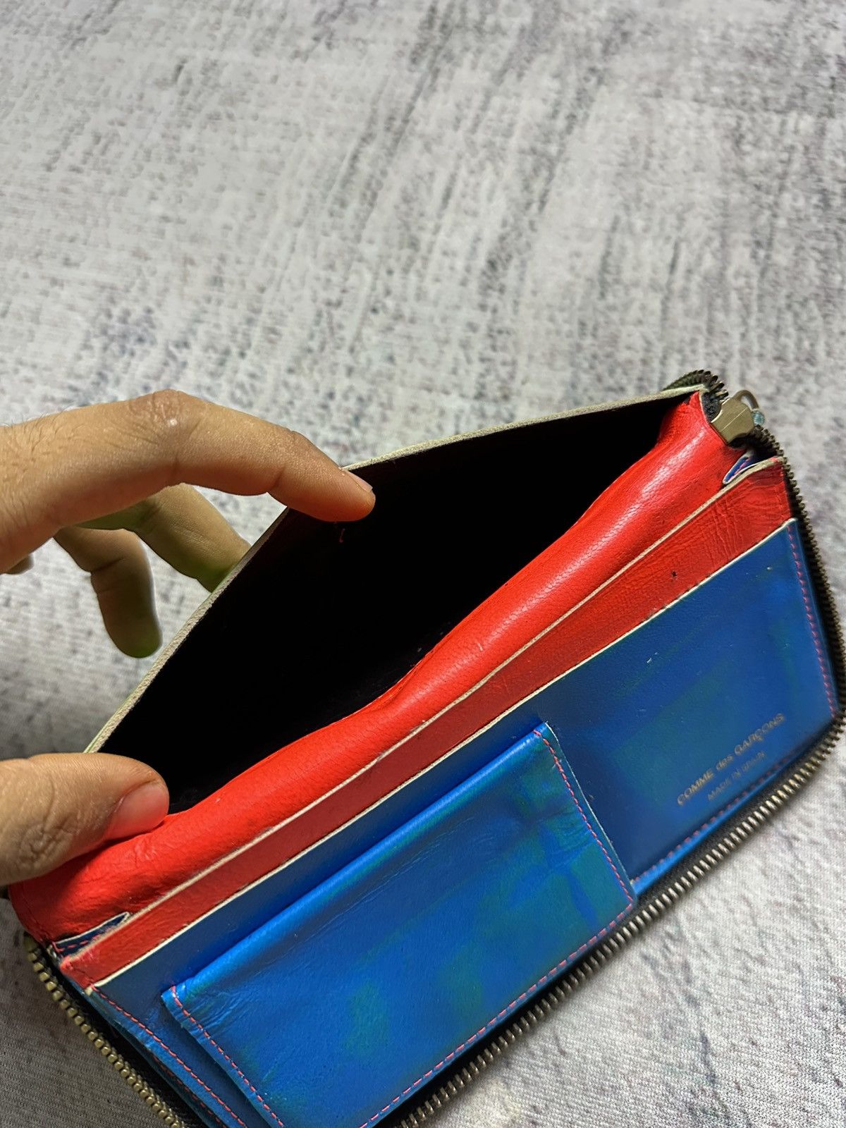 Comme des Garcons Comme Des Garcons Super Fluo Zip Around Wallet Size ONE SIZE - 6 Thumbnail