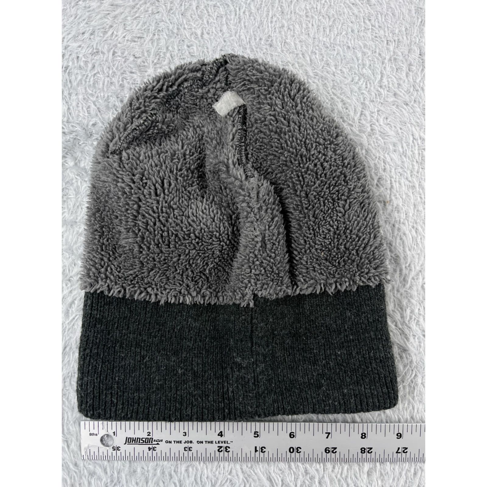 Vintage Beanie Toque Adult One Size Black Stripe Knit Acrylic Polyester Lined Ski Size ONE SIZE - 5 Thumbnail