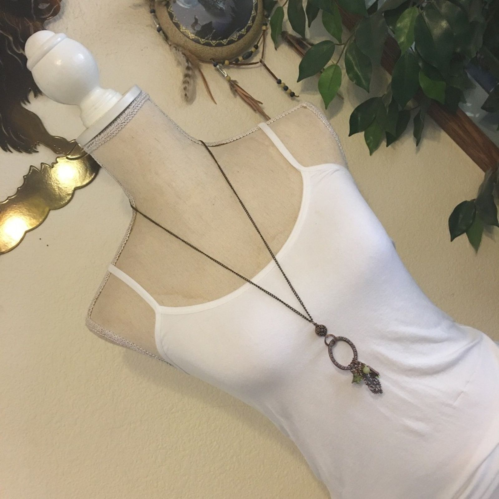 Vintage Vintage copper pendant with charms necklace Size ONE SIZE - 4 Thumbnail