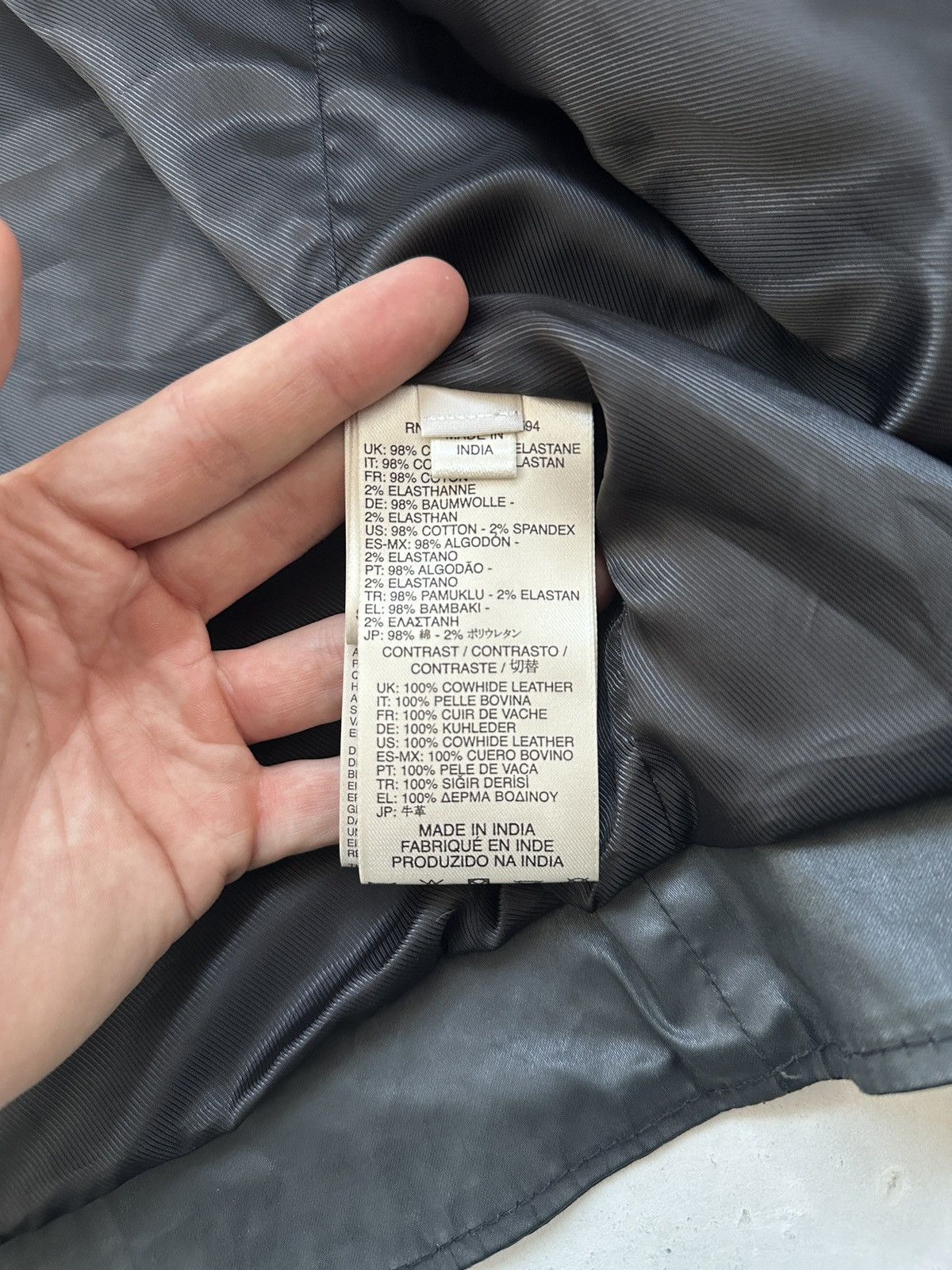 Designer × Diesel Diesel Waxed cotton and leather ramone biker jacket Y2K Size US XL / EU 56 / 4 - 15 Thumbnail