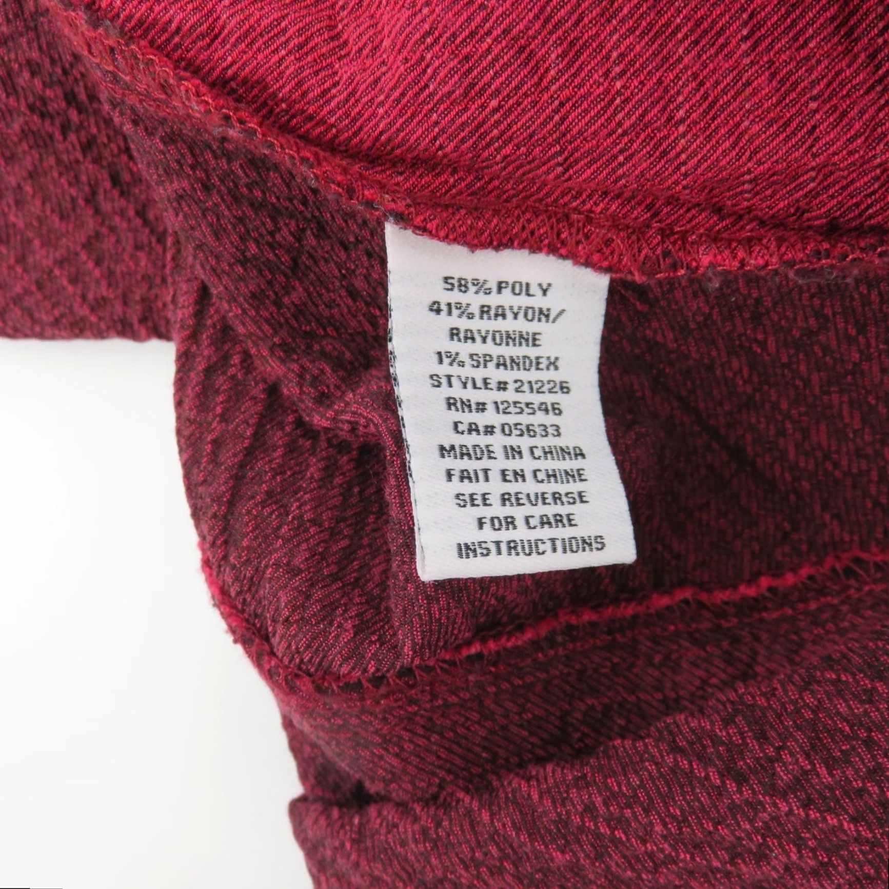 Habitat Habitat Shirt Women Small Red Long Sleeve Crinkle Asymmetrical Hem Blouse Top Size S / US 4 / IT 40 - 6 Thumbnail