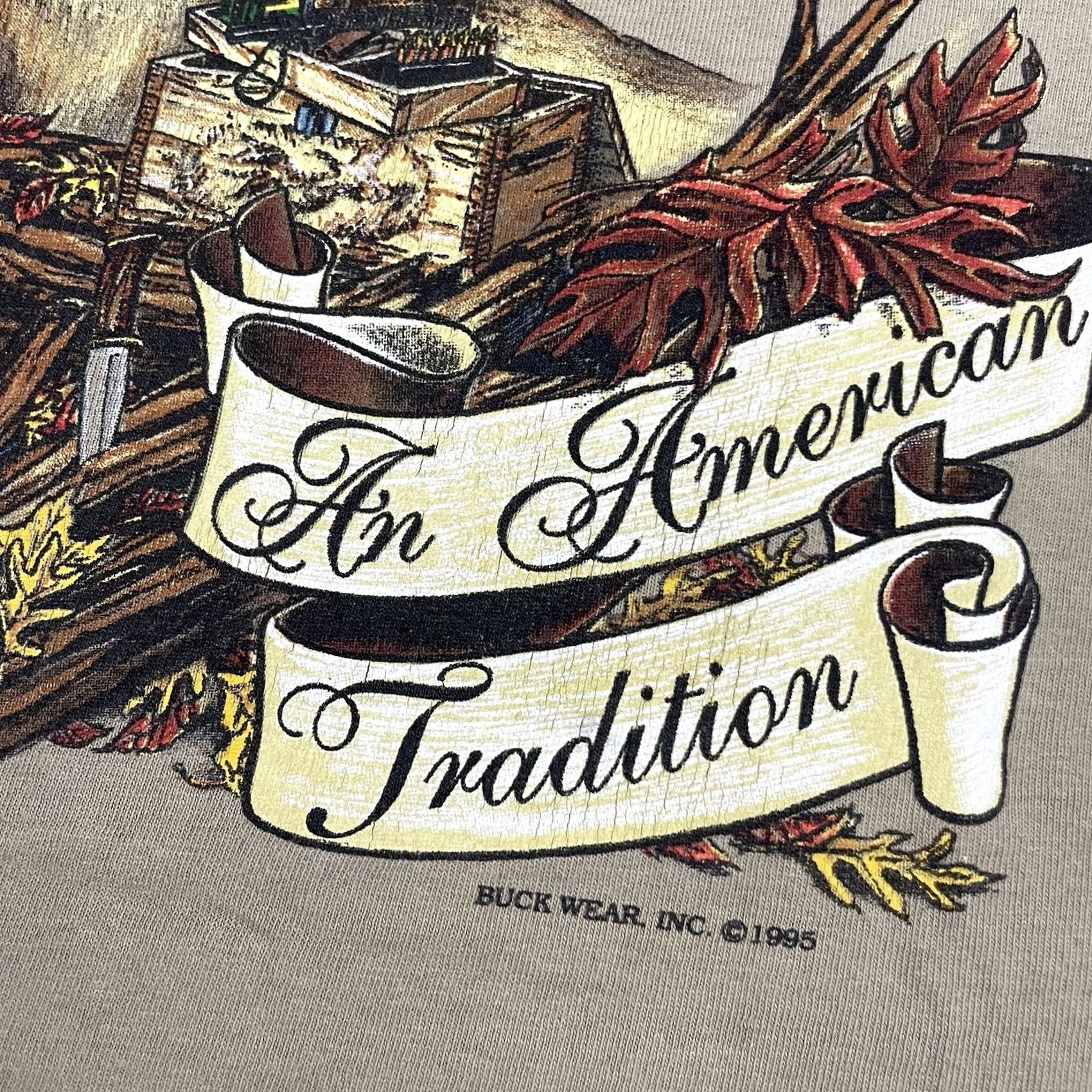 Vintage VINTAGE Buck Wear T Shirt Adult XL Brown American Tradition Distressed 90s Hunting 90s Buck Wear Shirt Mens XL Brown Cotton Graphic Print Debris: None Size US XL / EU 56 / 4 - 4 Thumbnail