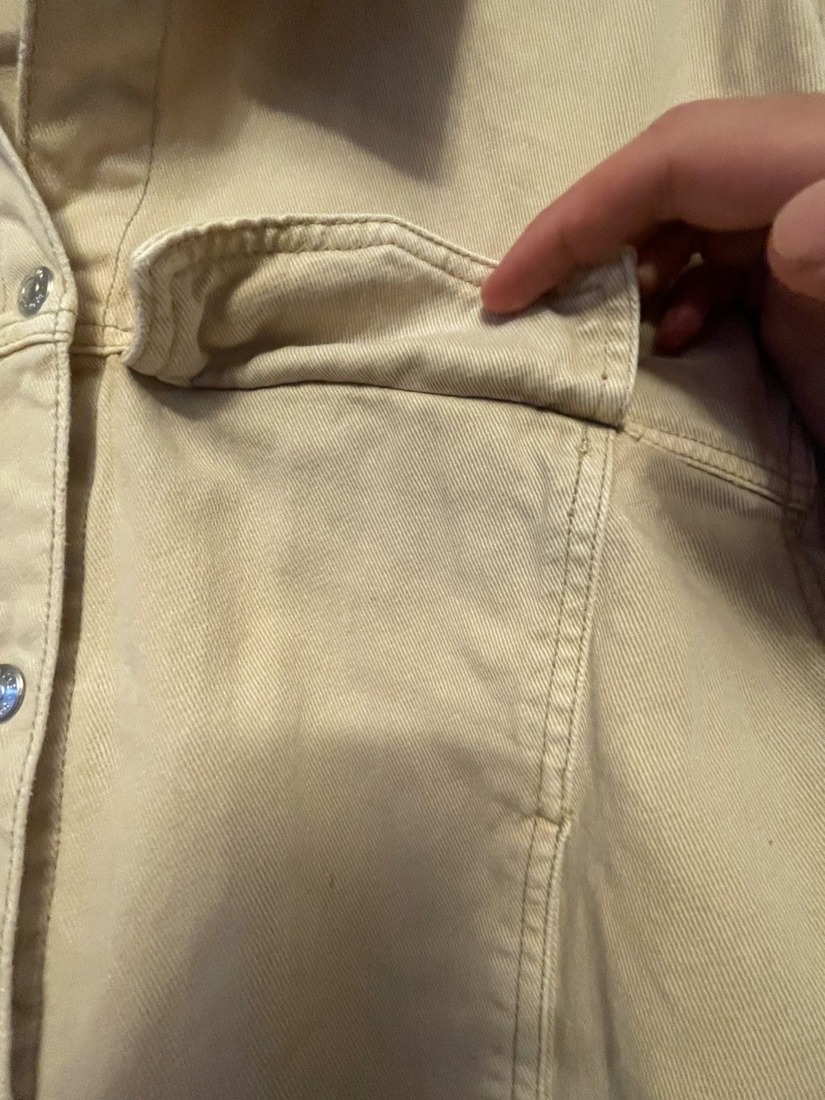 Vintage Page One Cream Trucker Jacket — Size 40 / UK 14 Size L / US 10 / IT 46 - 6 Thumbnail