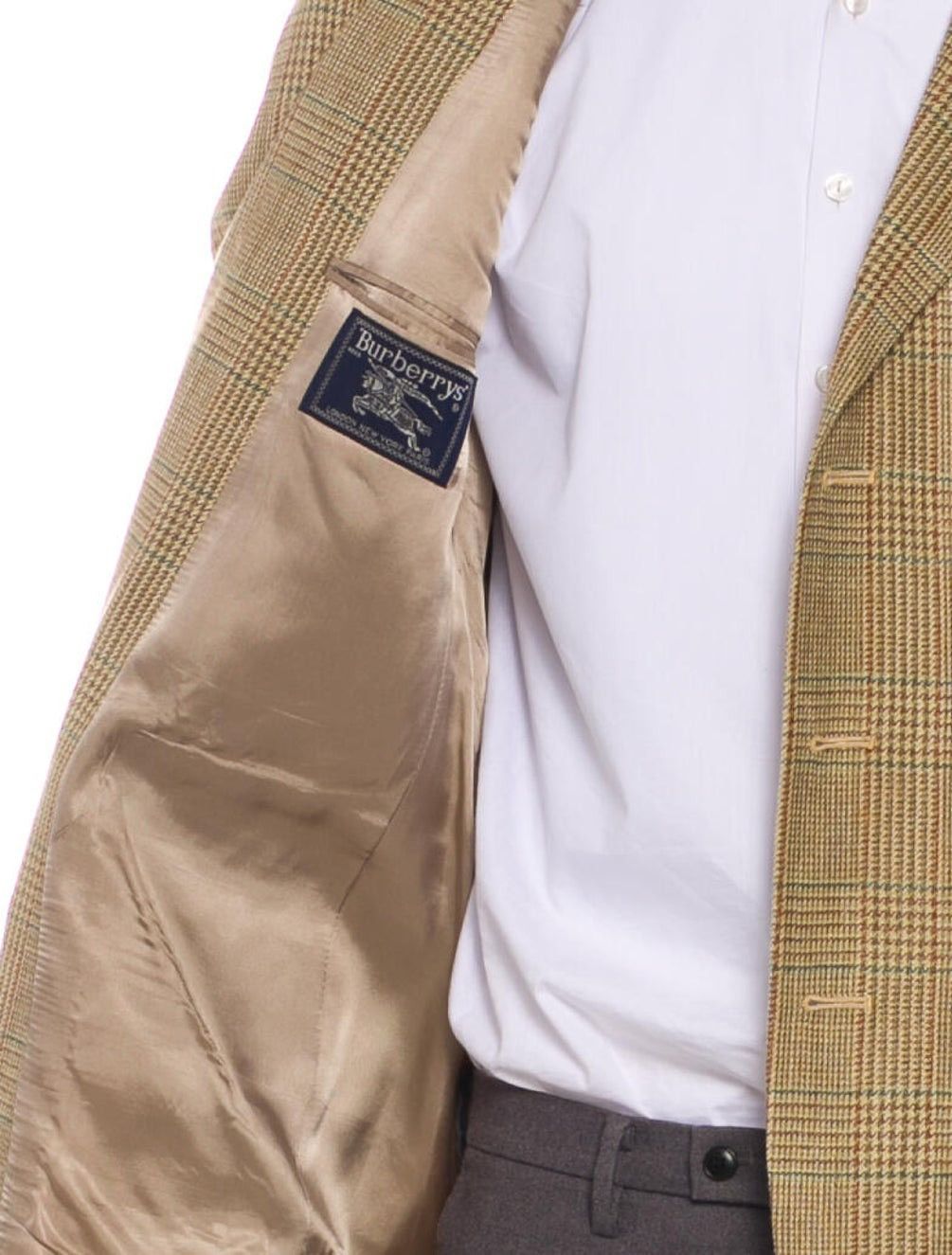 Burberry Burberry Plaid Notch-Lapel Blazer Size 40L - 4 Thumbnail
