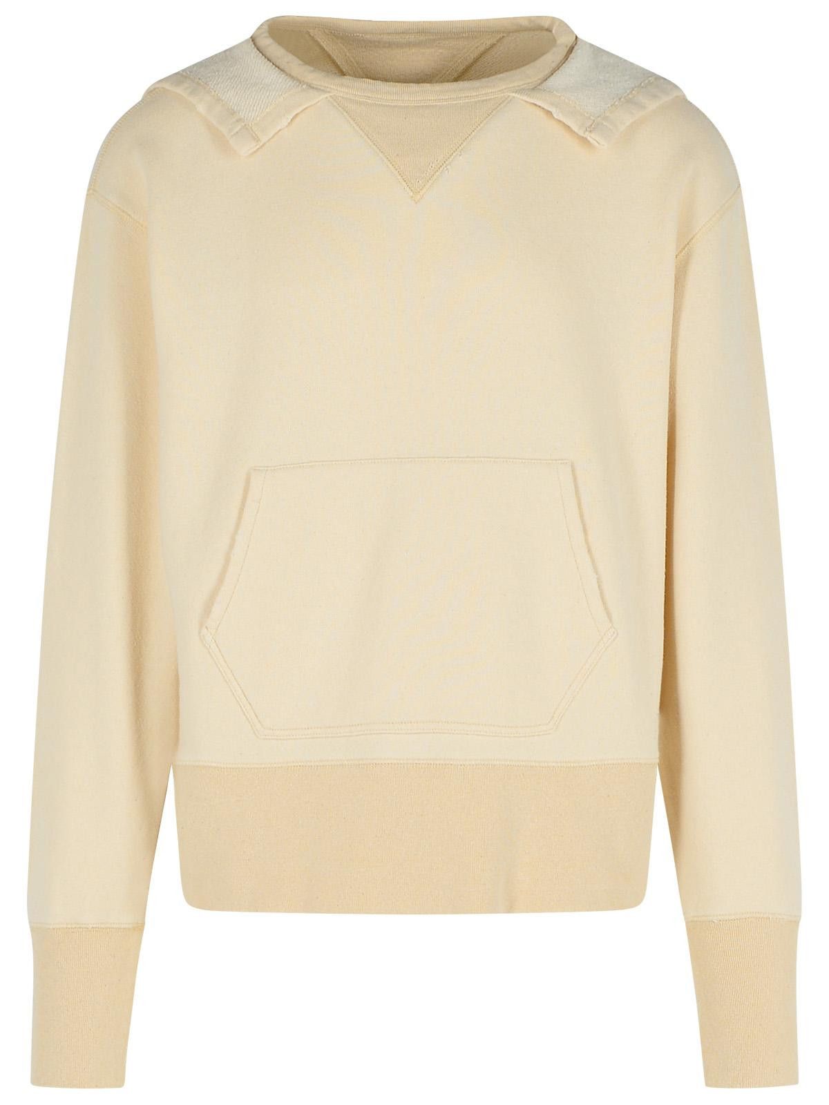 MAISON MARGIELA 'Pilling' Cream Cotton Sweater