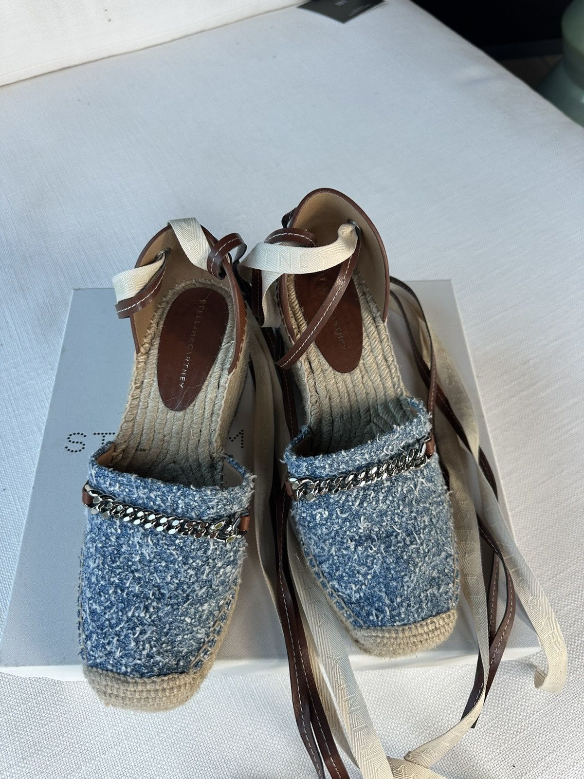 Stella McCartney STELLA MCCARTNEY Gaia denim bouclé espadrilles Size US 9 / IT 39 - 2 Thumbnail
