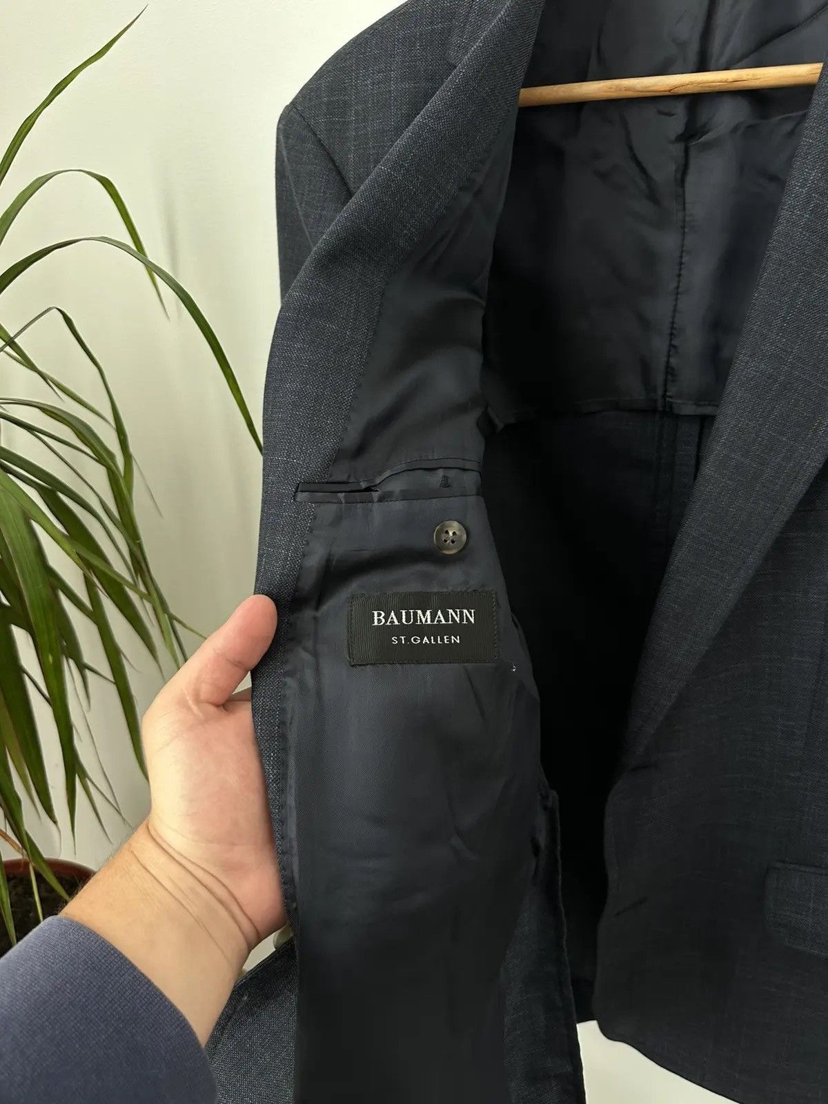 Vision Streetwear Vintage Eduard Dressler Men Blue Wool Blazer Size 42S - 6 Thumbnail