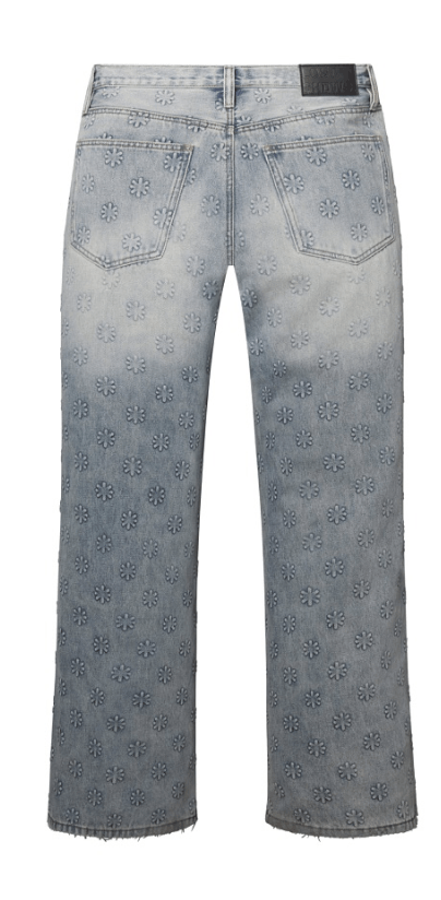 LOSTSHDWS LOSTSHDWS Emboss Baggy Denim "Blue" Size US 32 / EU 48 - 2 Thumbnail