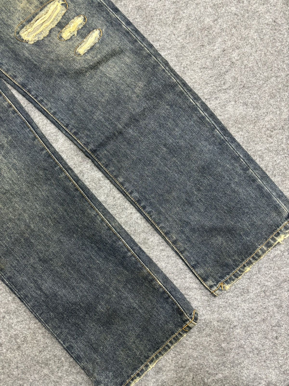 Designer SMITH's Distressed Rip&Repair Rare Sick Dope Denim F552 Size US 30 / EU 46 - 12 Thumbnail