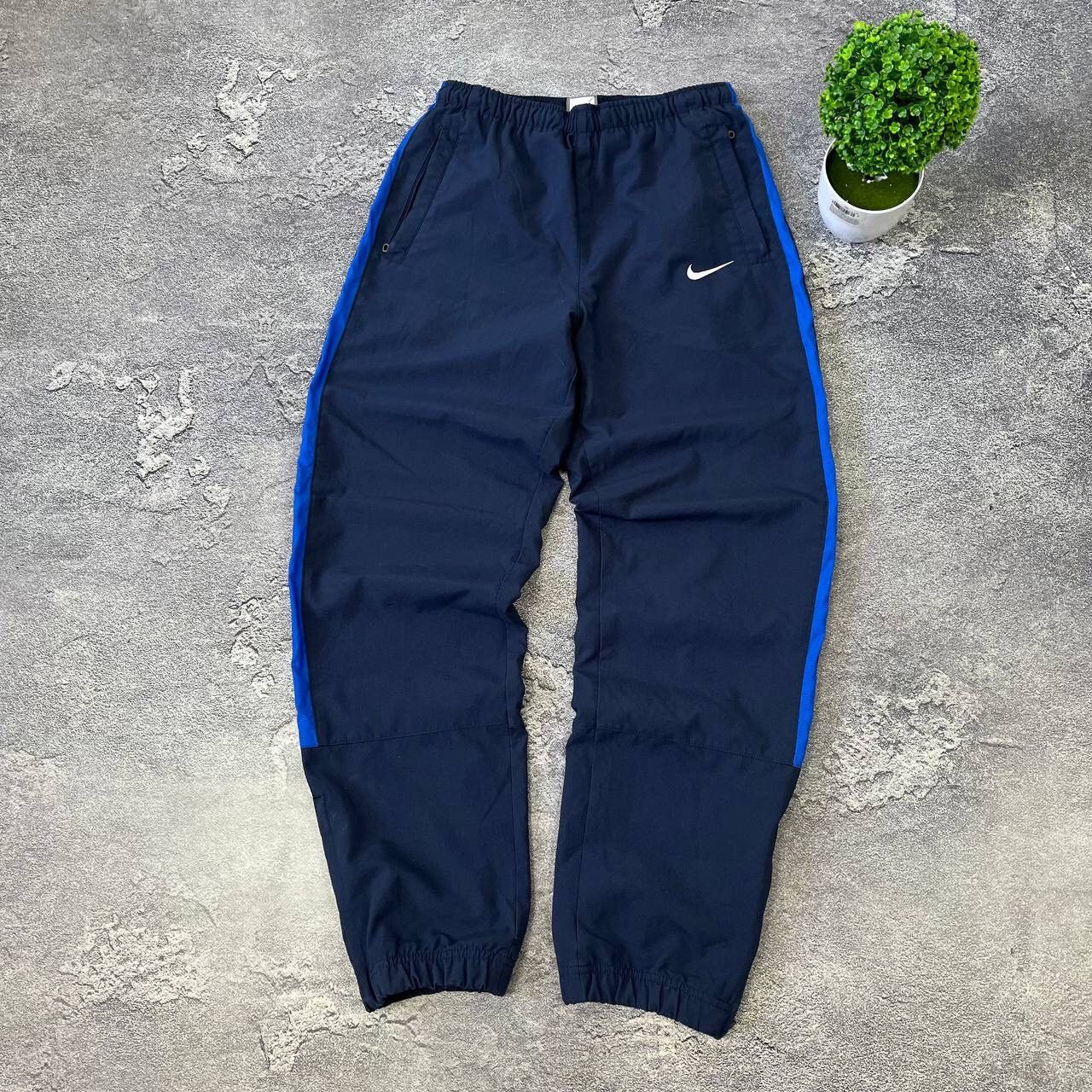 Nike Vintage 90s Nike Blue Zip Baggy Track Pants Sportwear Swoosh Size US 30 / EU 46 - 14 Thumbnail