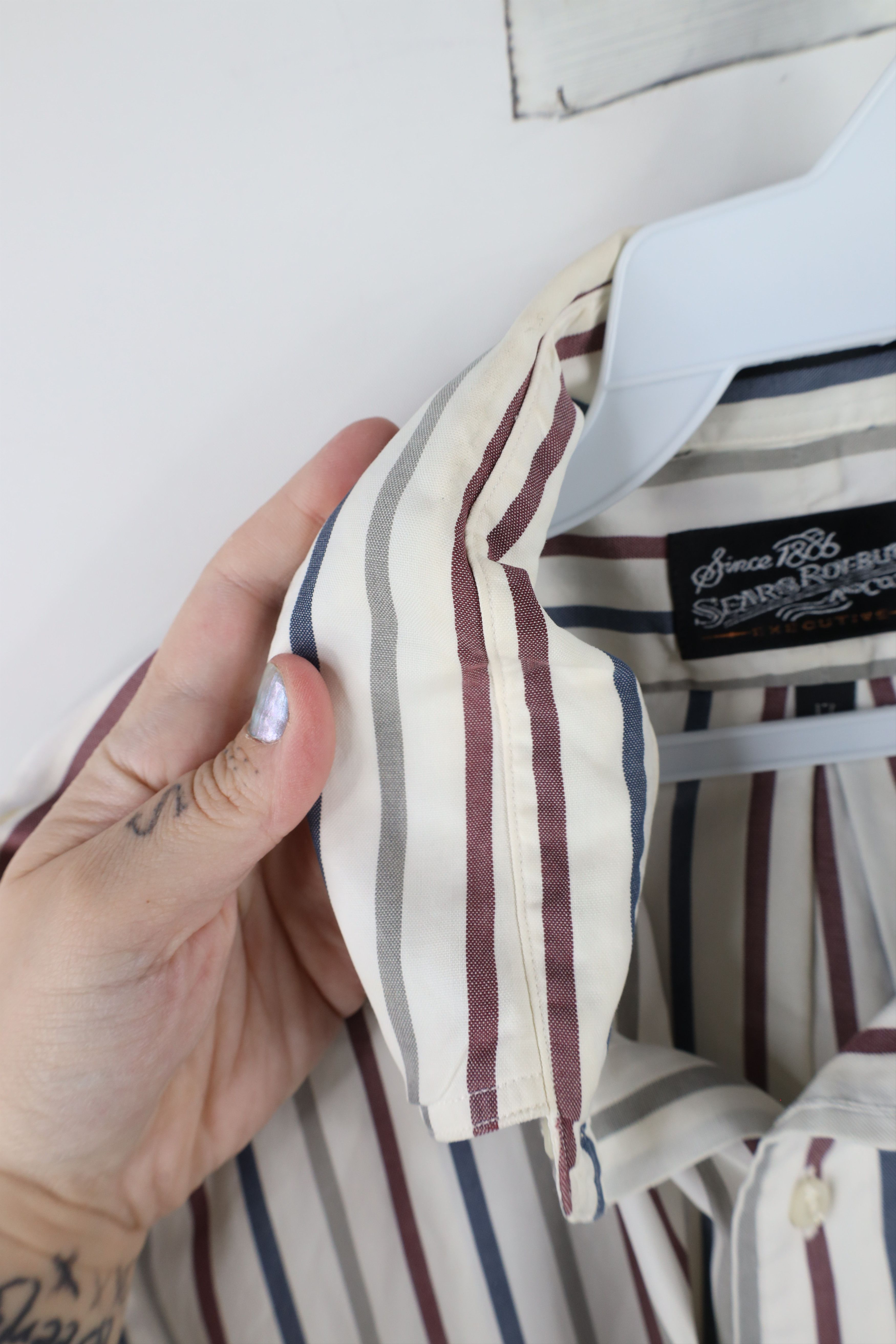 Vintage Vintage 90s Streetwear Rainbow Striped Button Down Shirt Size US L / EU 52-54 / 3 - 7 Thumbnail