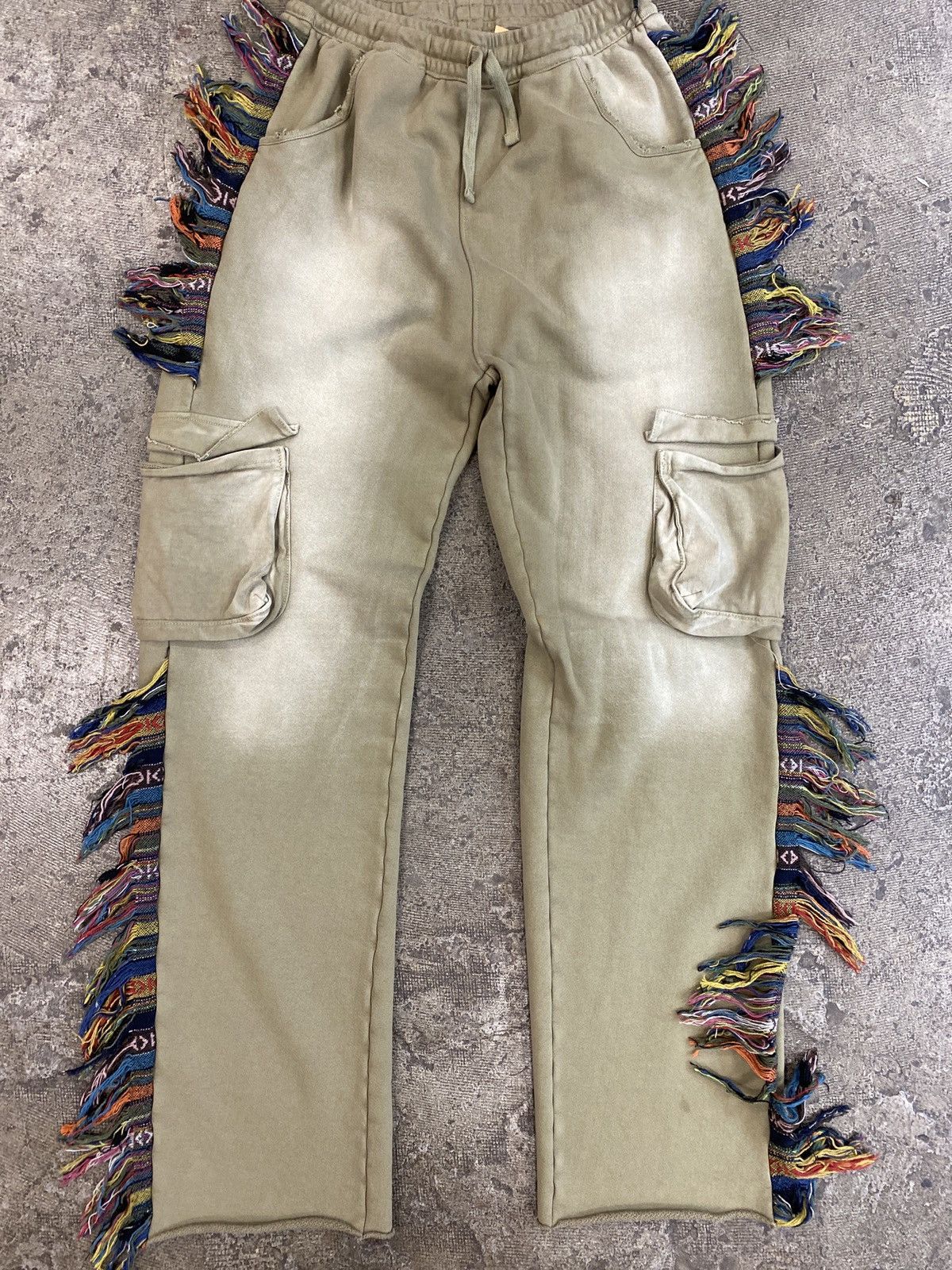 Alchemist Alchemist fringe cargo sweatpants XL Size US 32 / EU 48 - 2 Thumbnail
