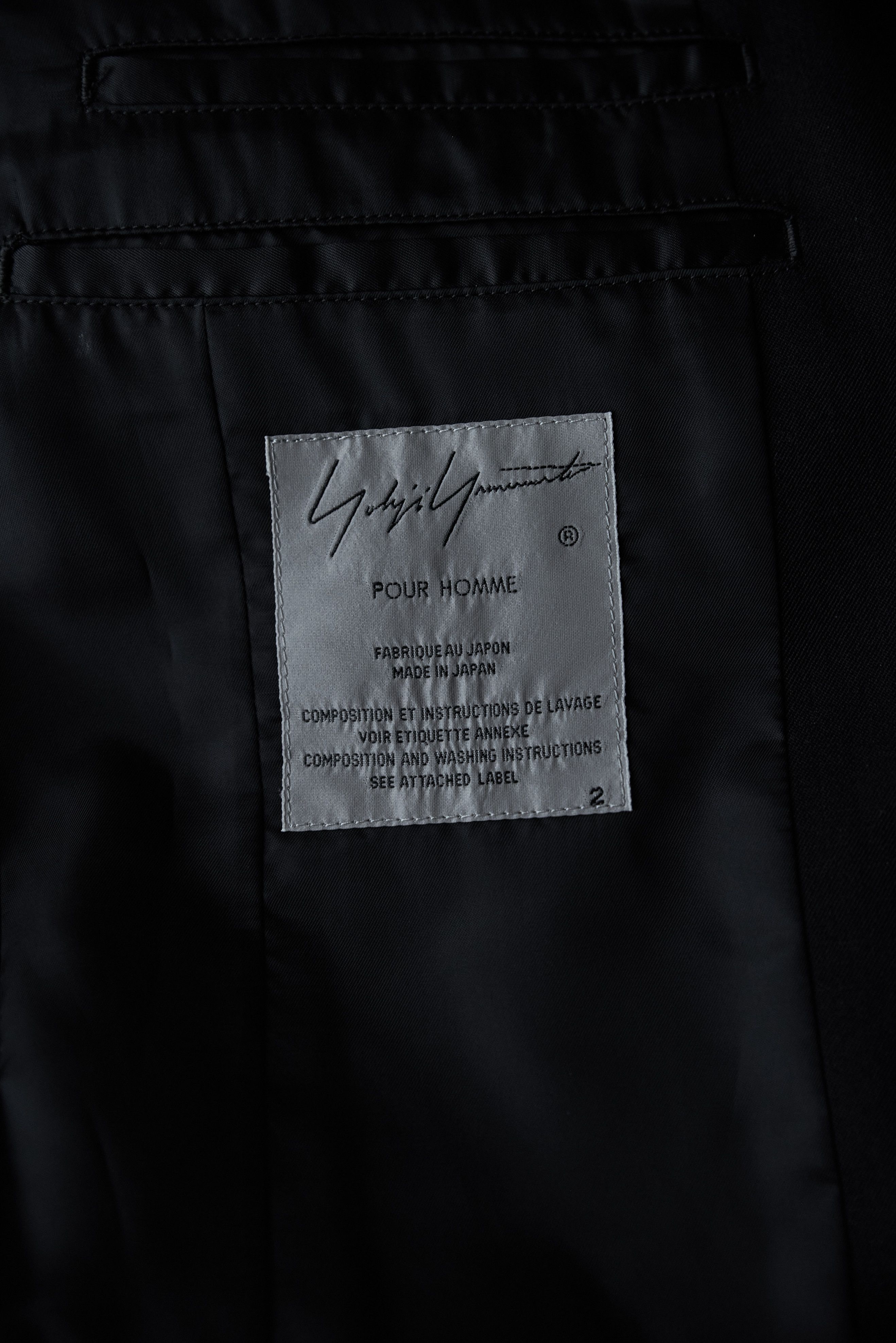Yohji Yamamoto Yohji Yamamoto Pour Homme 19AW - 3B Peaked lapel Jacket Size US M / EU 48-50 / 2 - 12 Thumbnail