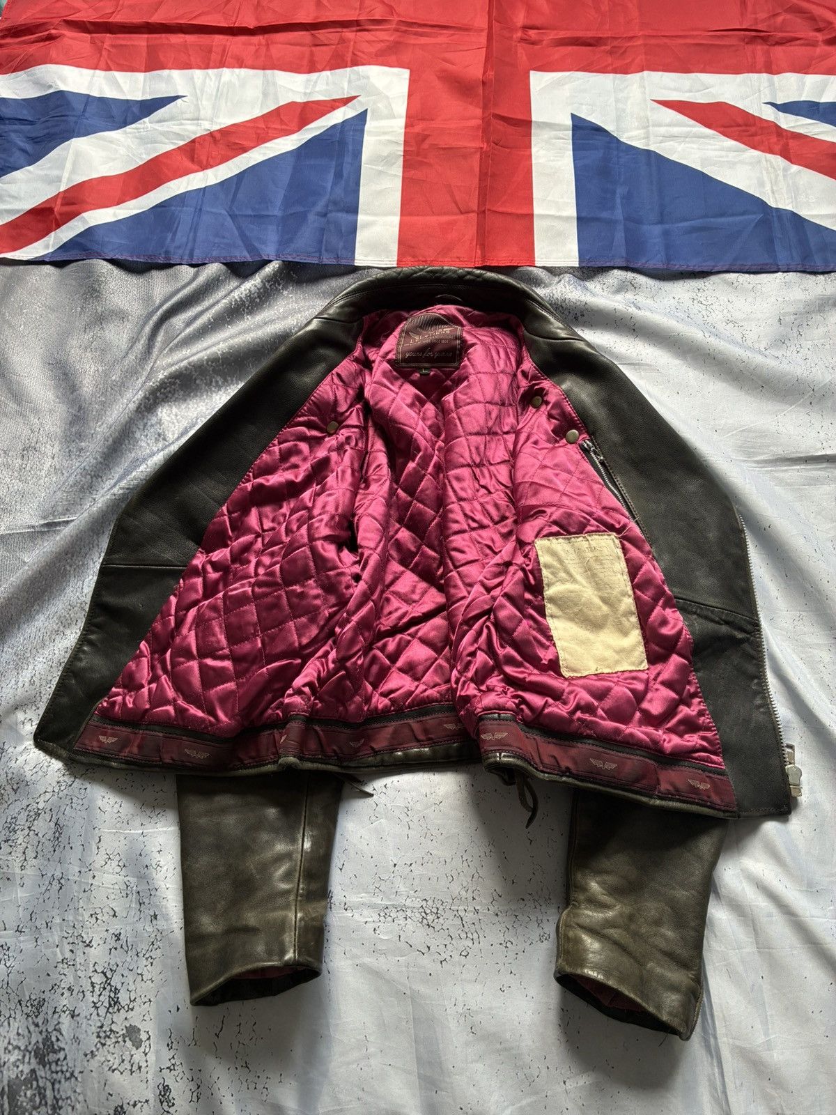 Lewis Leathers Vintage 70s-80s Lewis Leathers Roadfarer gray leather jacket Size US L / EU 52-54 / 3 - 4 Thumbnail