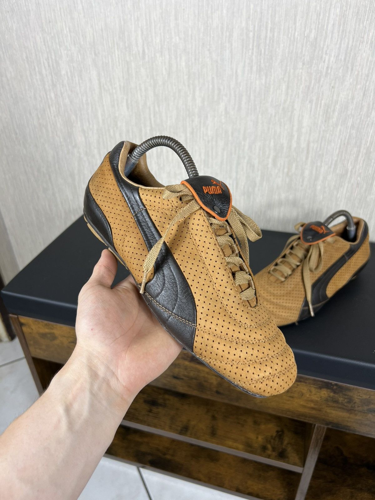 Japanese Brand × Puma × Vintage Vintage 90s Puma Asana y2k Brown