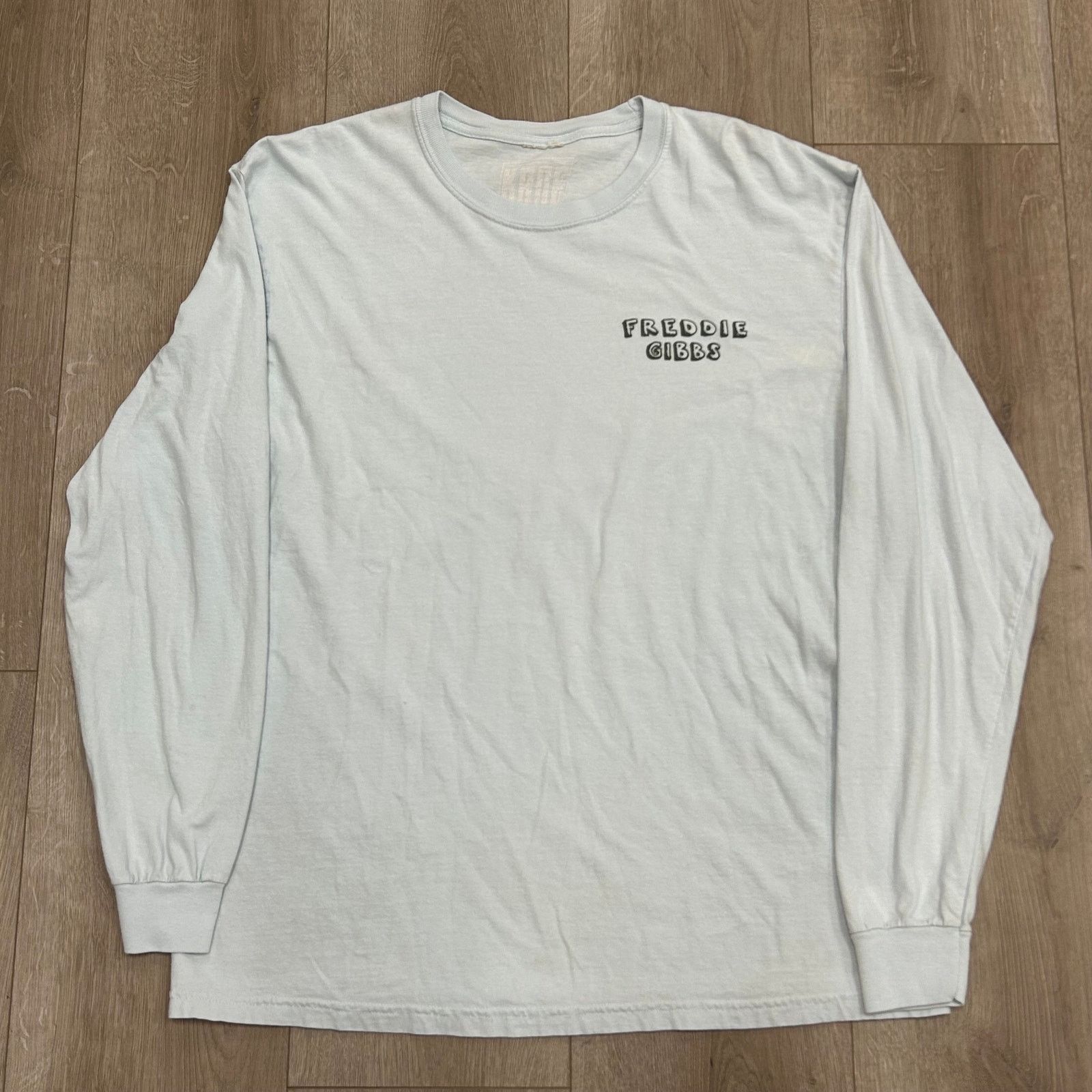 Vintage Freddie Gibbs Bunny Long Sleeve Shirt Light Blue Size Large Size US L / EU 52-54 / 3 - 1 Thumbnail