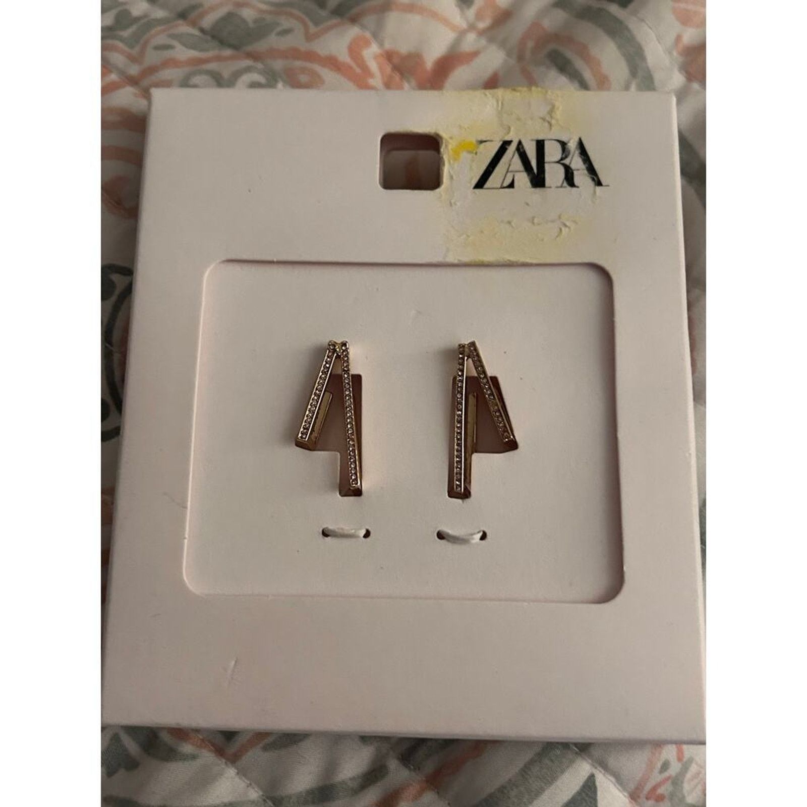 Zara Nwt- Zara - SPARKLY DOUBLE EARRINGS Size ONE SIZE - 4 Thumbnail