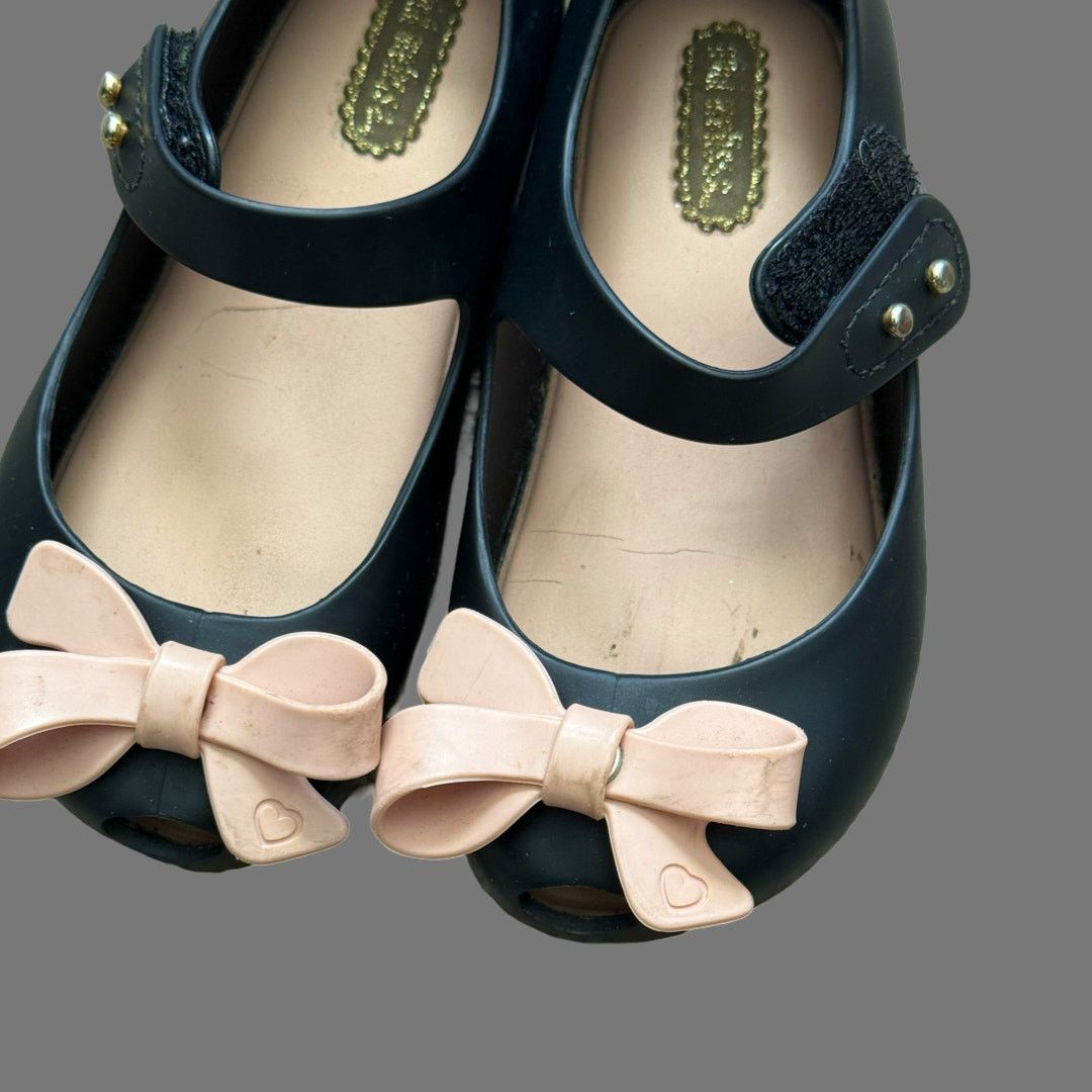 Other Mini Melissa Ultragirl Bow II Black/Pink Girls Shoe Size 8 Size US 8 / IT 38 - 8 Thumbnail