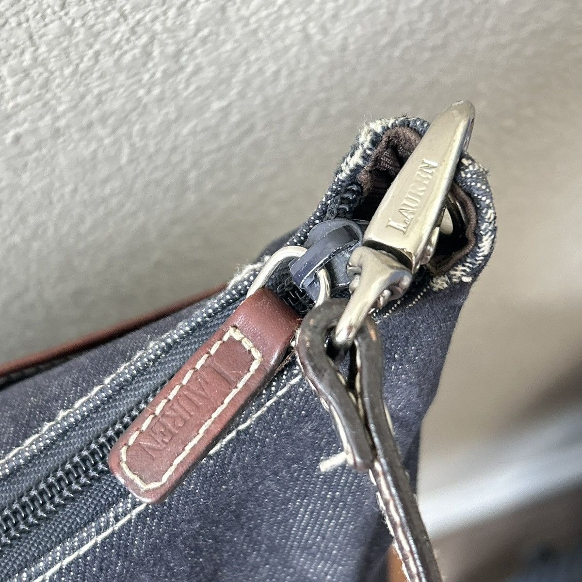 Lauren Ralph Lauren Vintage Lauren by Ralph Lauren Denim Shoulder Purse Size ONE SIZE - 4 Thumbnail