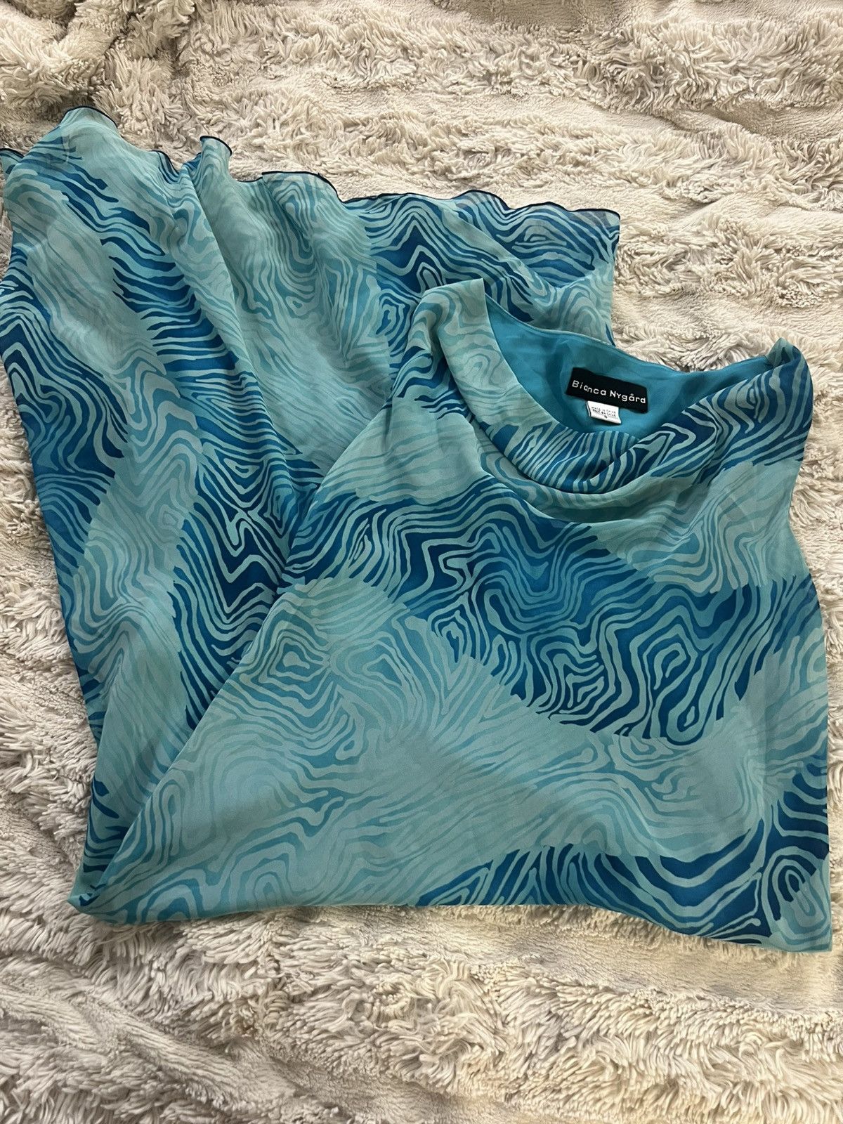 Vintage Vintage Blue Dress Size 8 Size M / US 6-8 / IT 42-44 - 1 Thumbnail
